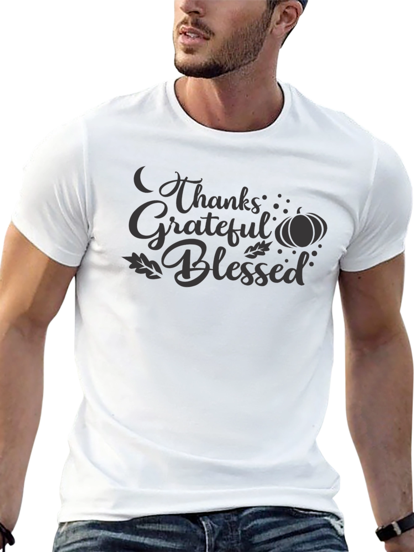Thanks Grateful Blessed Graphic Tee