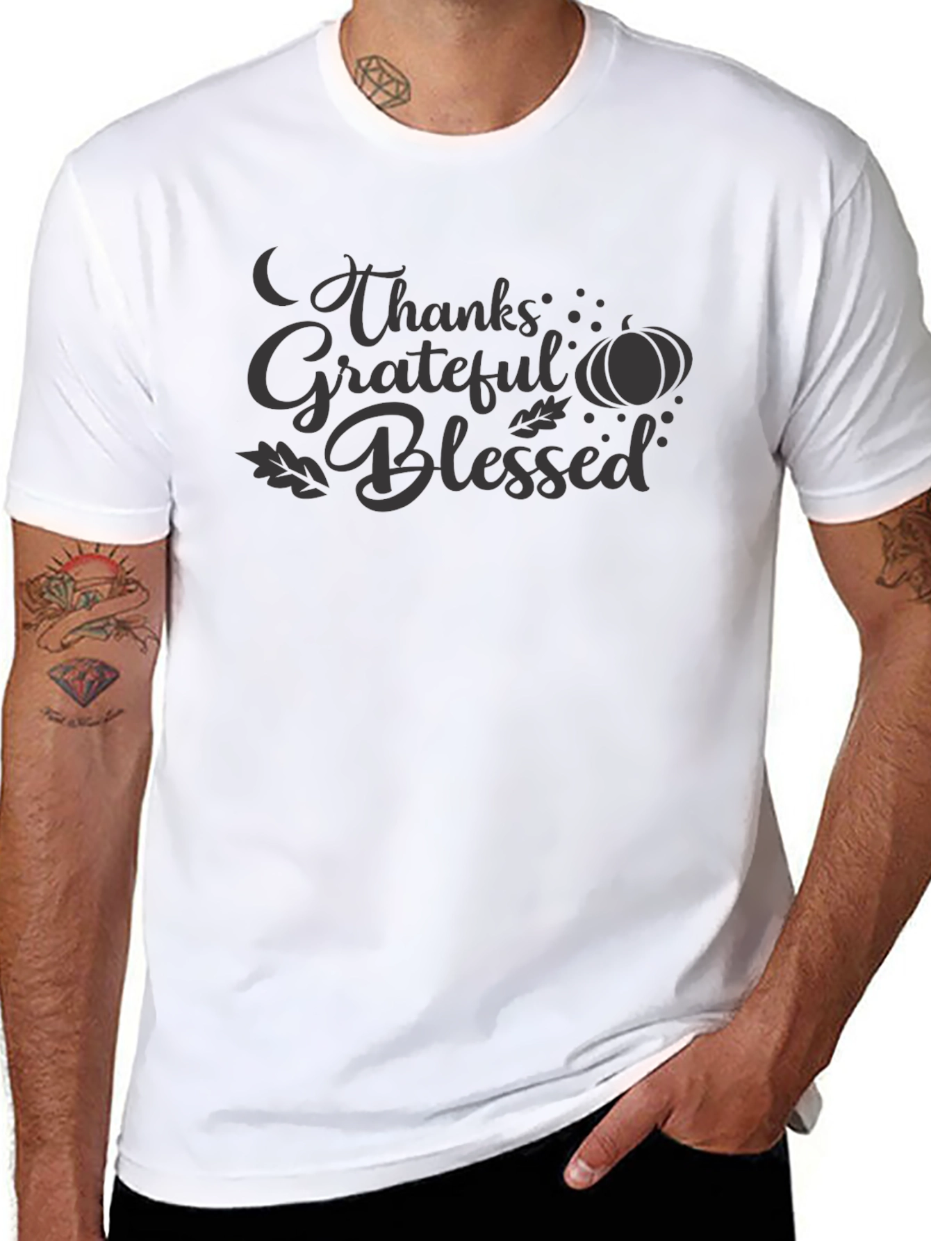 Thanks Grateful Blessed Graphic Tee