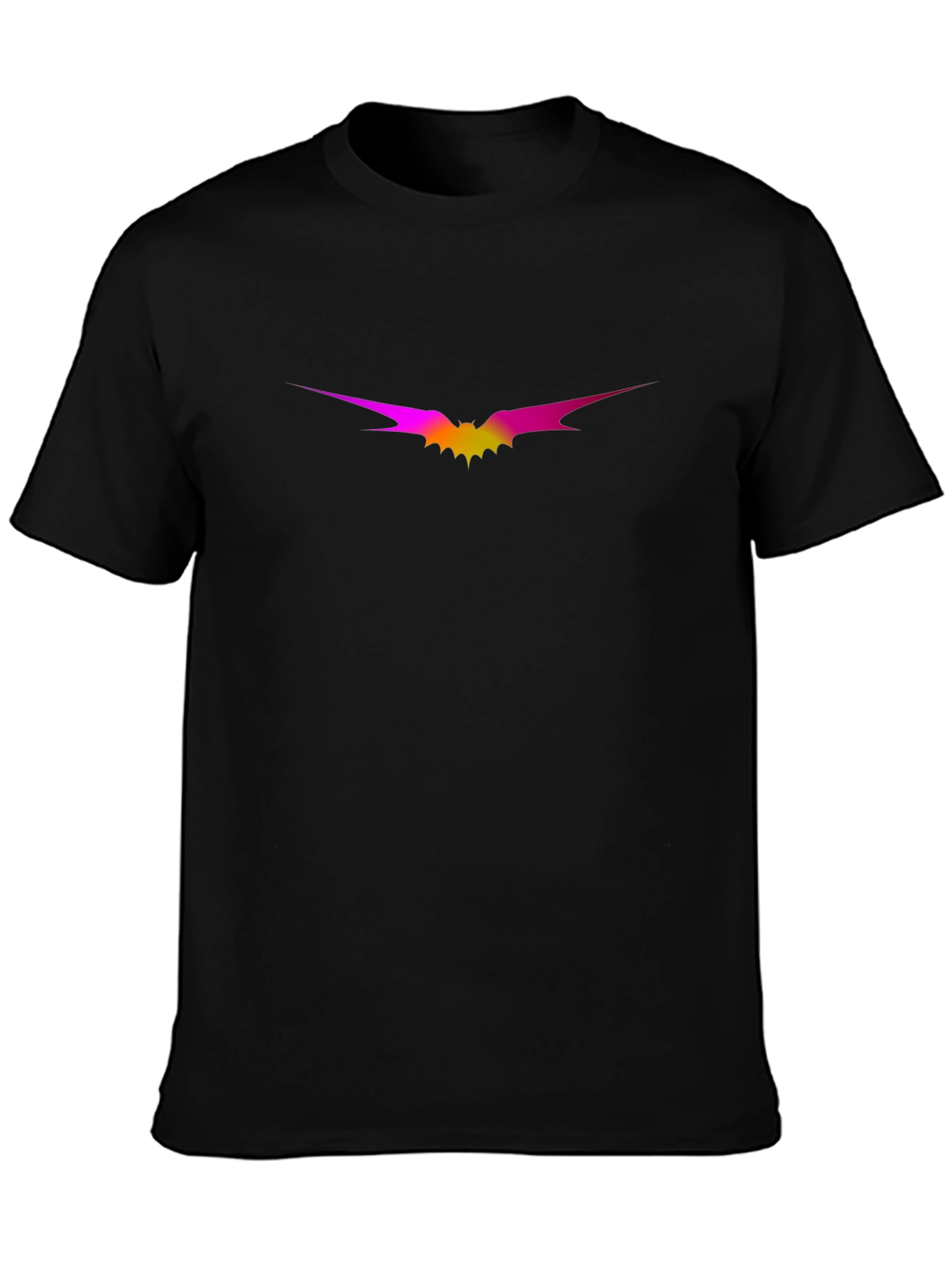Gradient Bat Graphic Tee - Black