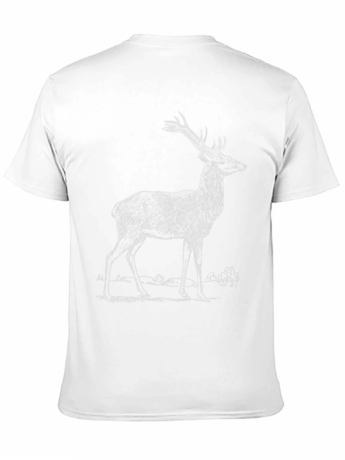 Deer Graphic Print Black T-Shirt