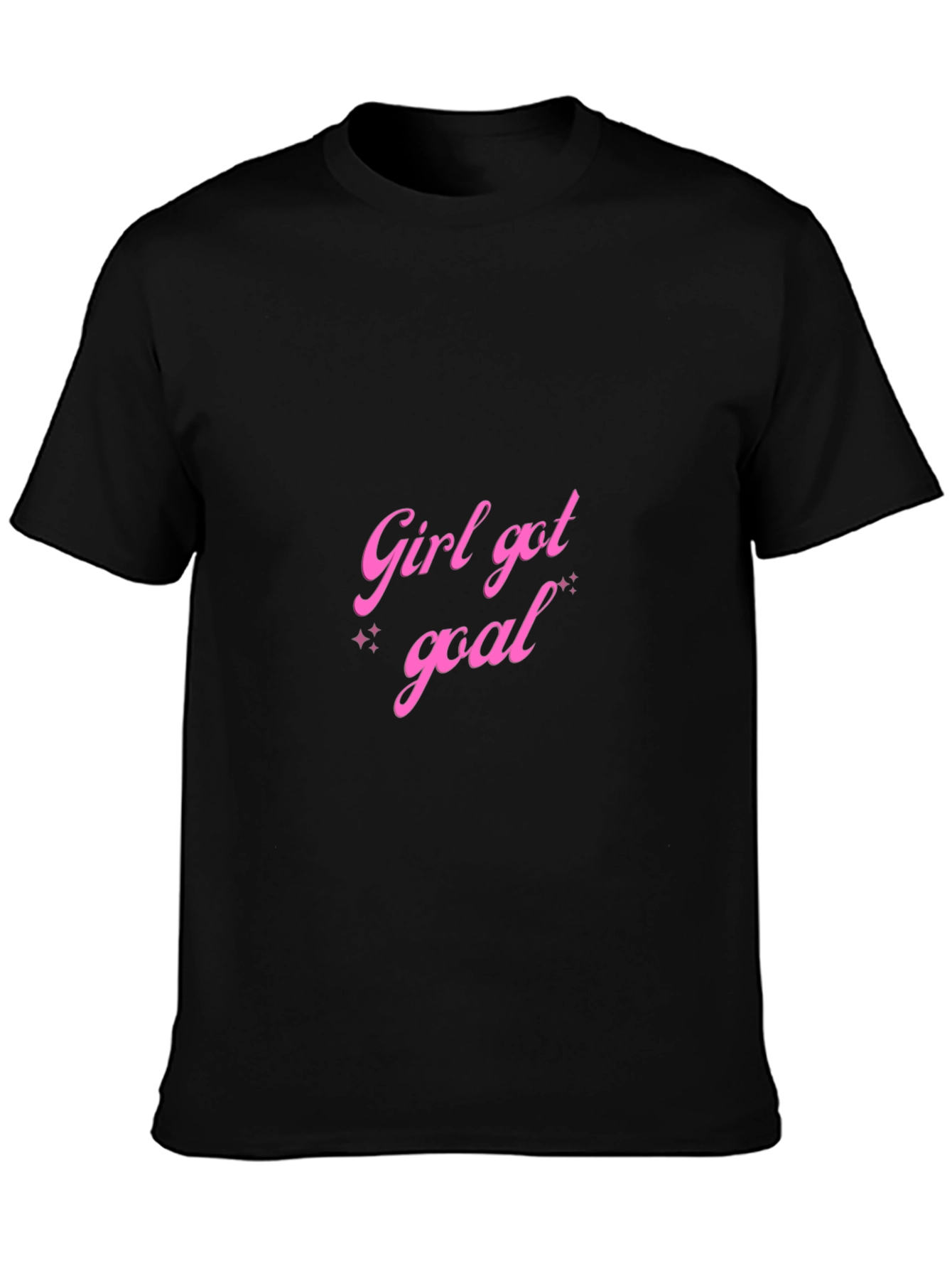 Girl Got Goal Black Graphic Tee