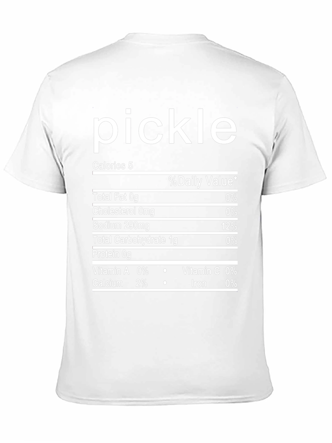 Pickle Nutrition Facts Novelty T-Shirt