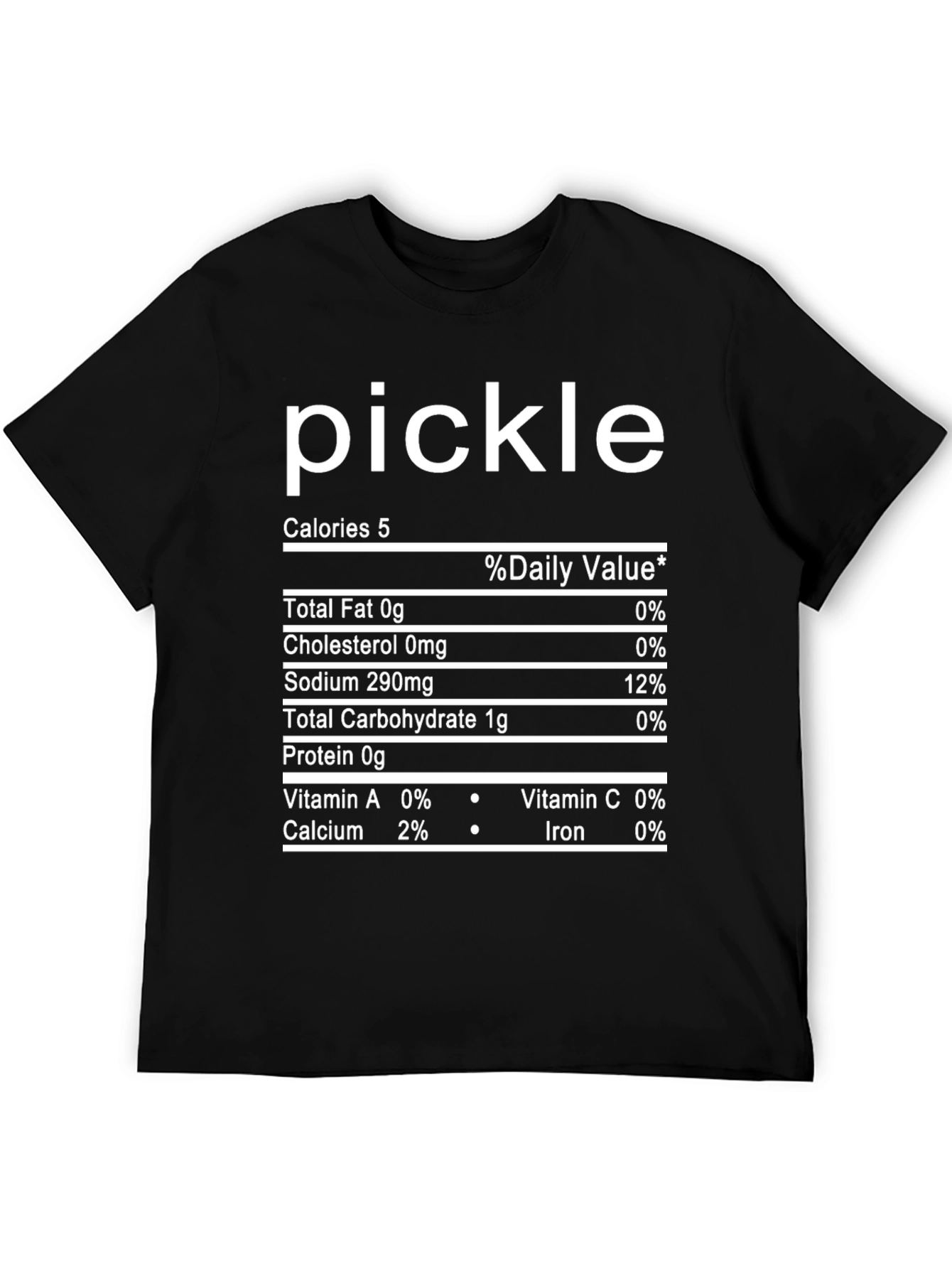Pickle Nutrition Facts Novelty T-Shirt