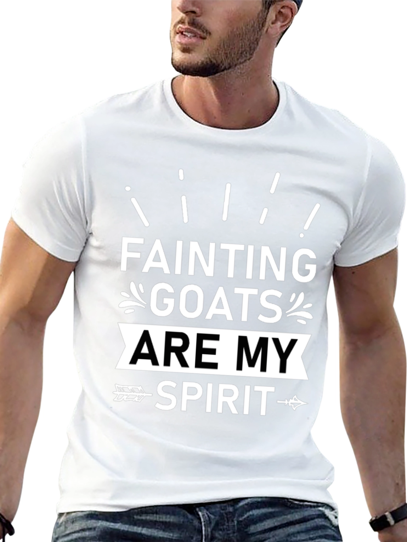 Fainting Goats Are My Spirit Animal Black T-Shirt