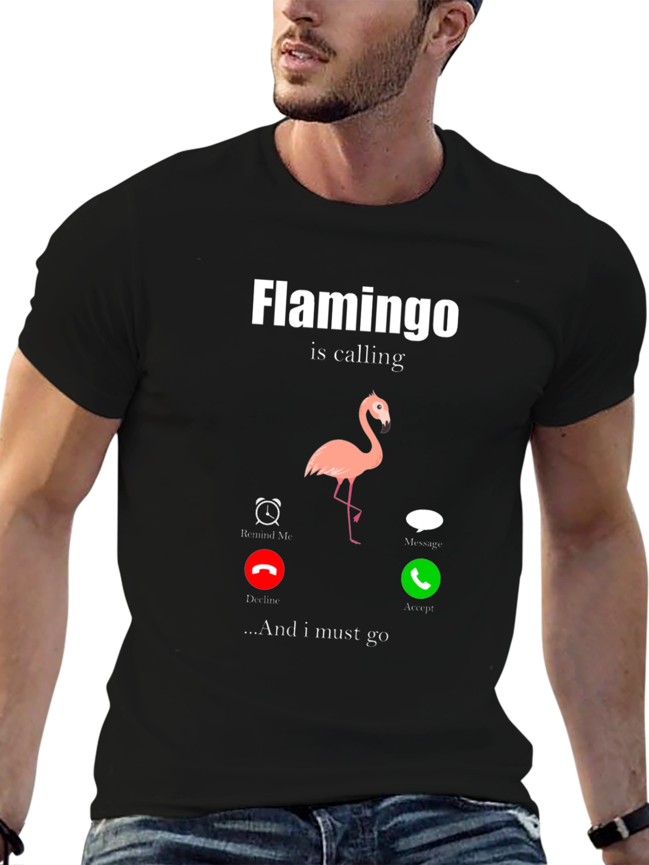 Flamingo is Calling Graphic Tee
