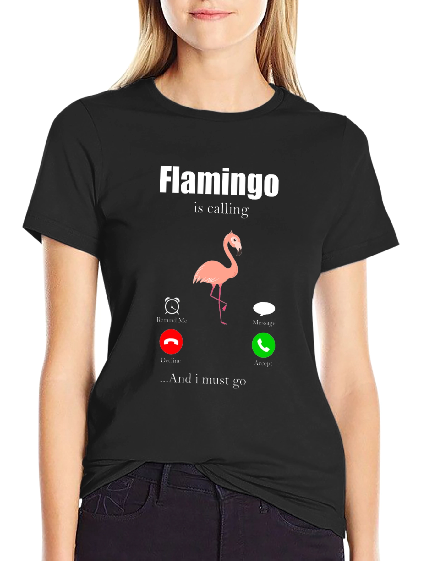 Flamingo is Calling Graphic Tee