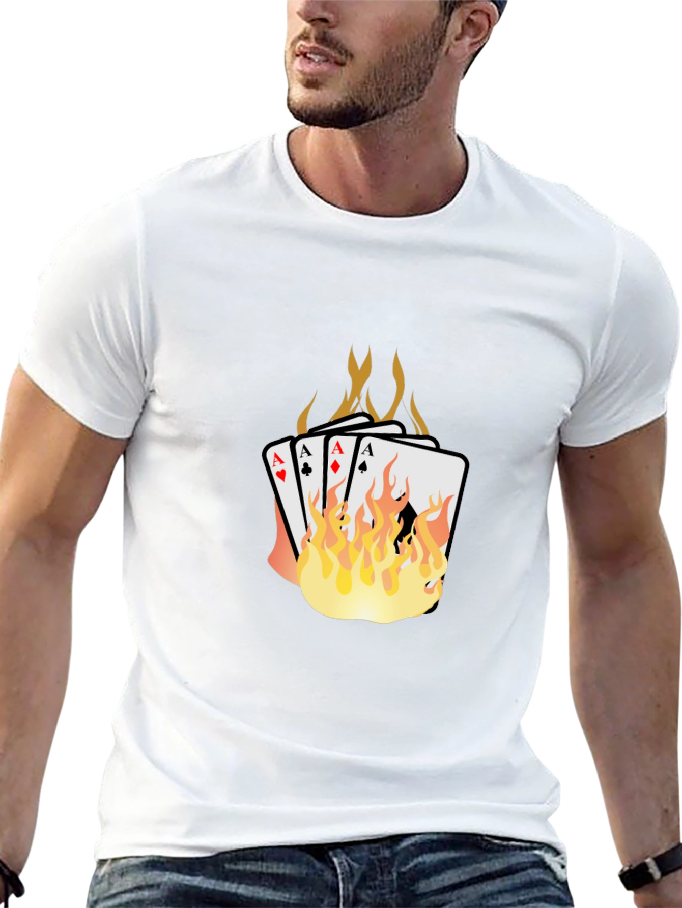 Flaming Aces Graphic T-Shirt