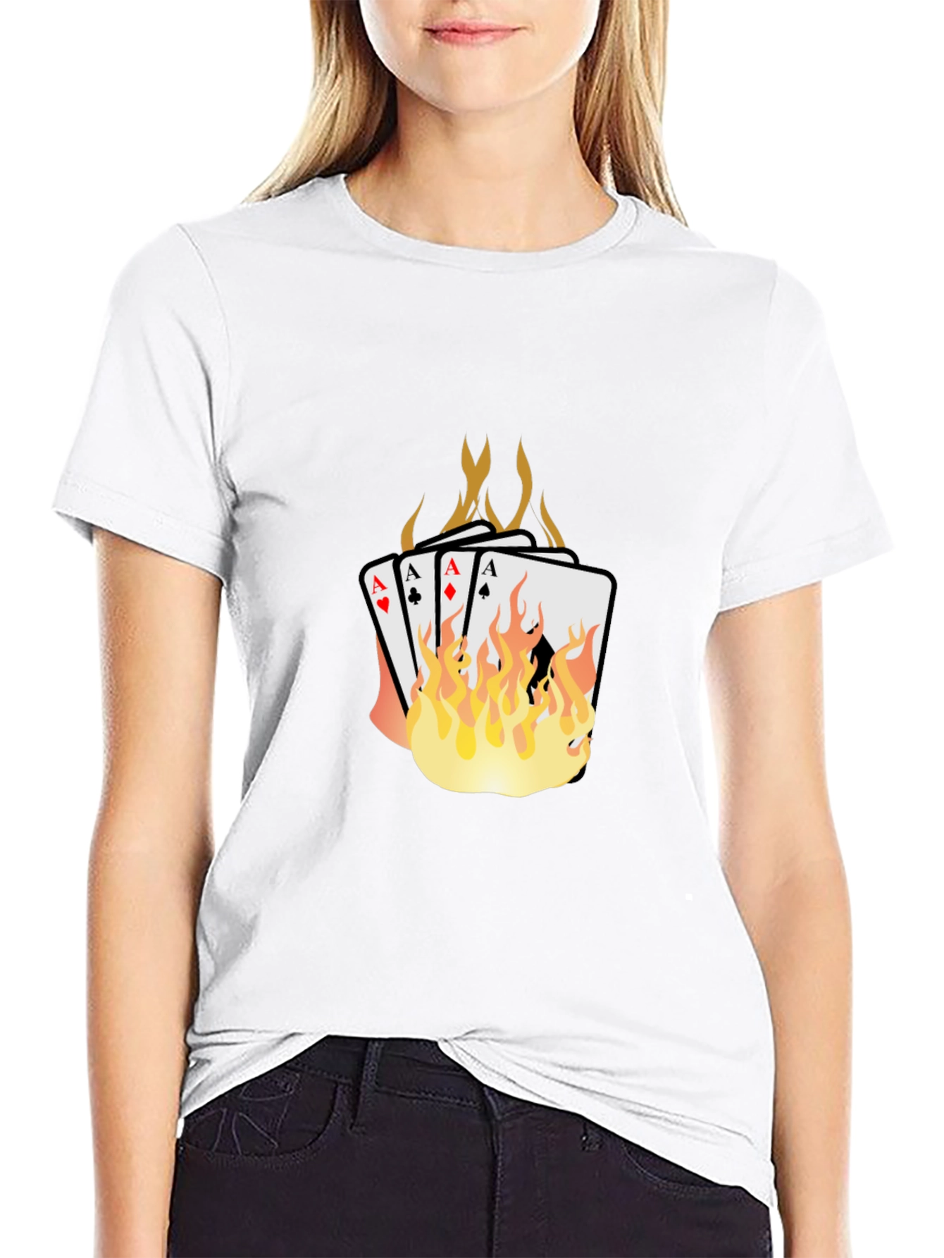 Flaming Aces Graphic T-Shirt