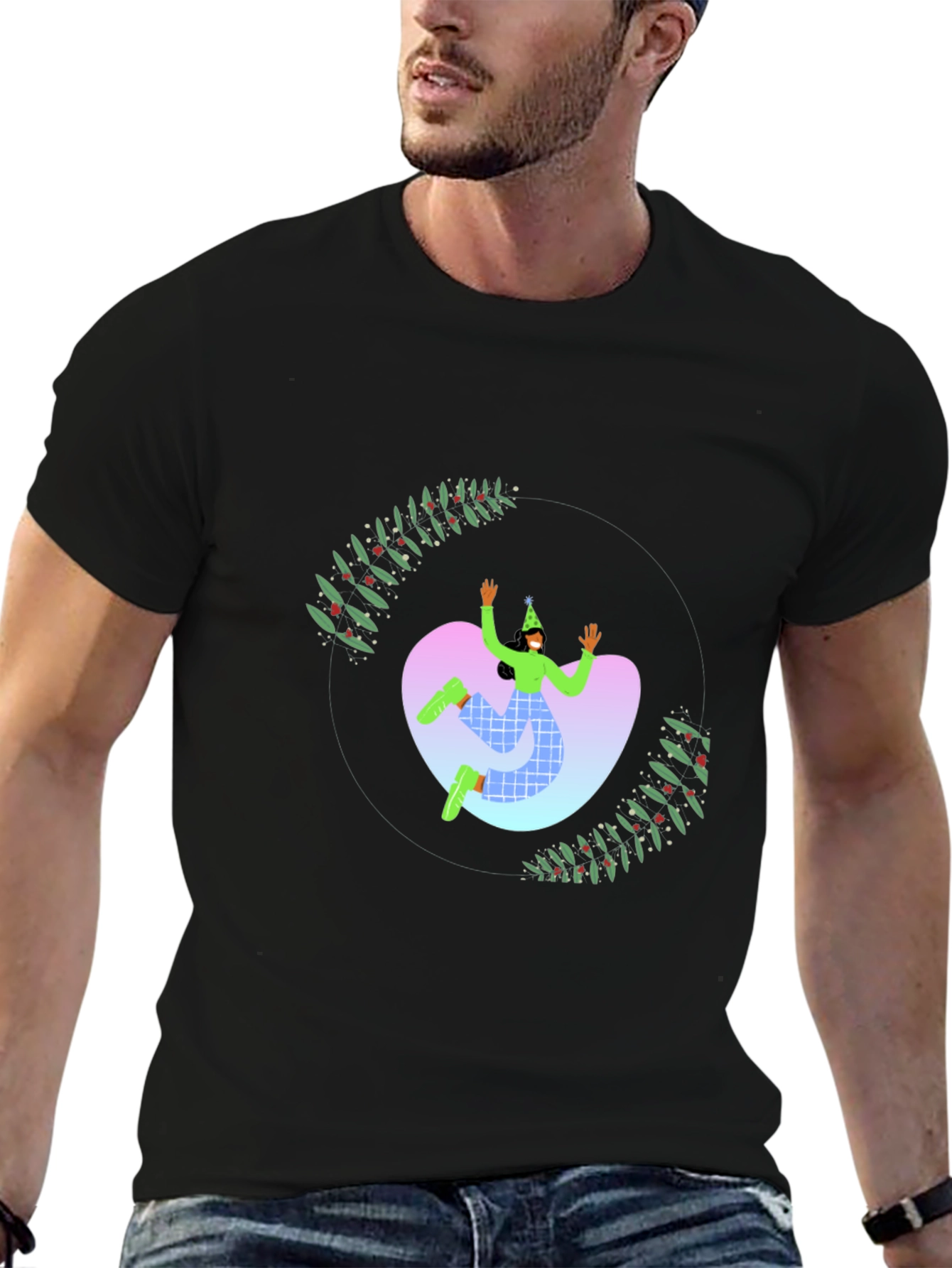 Festive Graphic Tee - Holiday Party Vibes