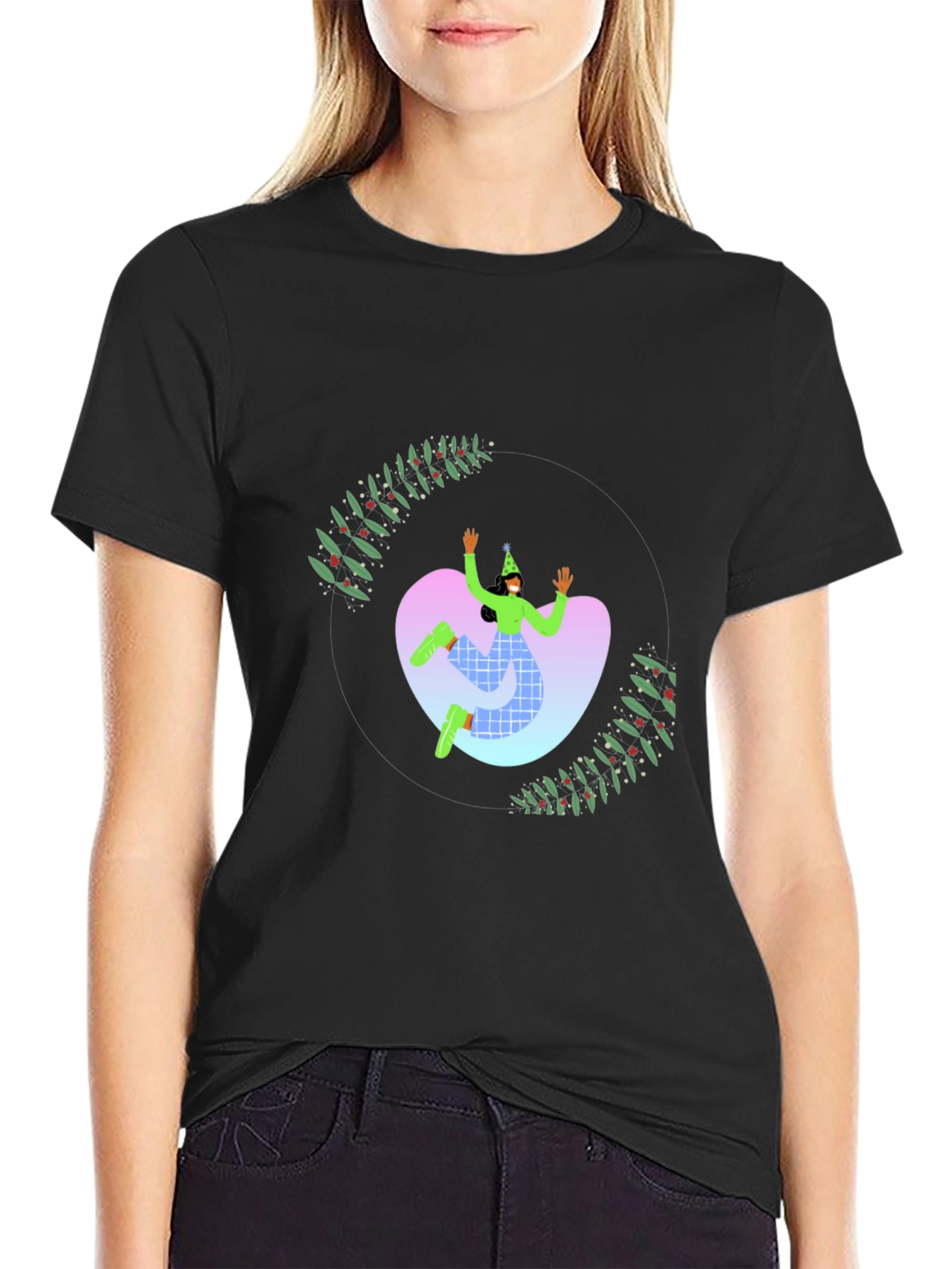 Festive Graphic Tee - Holiday Party Vibes