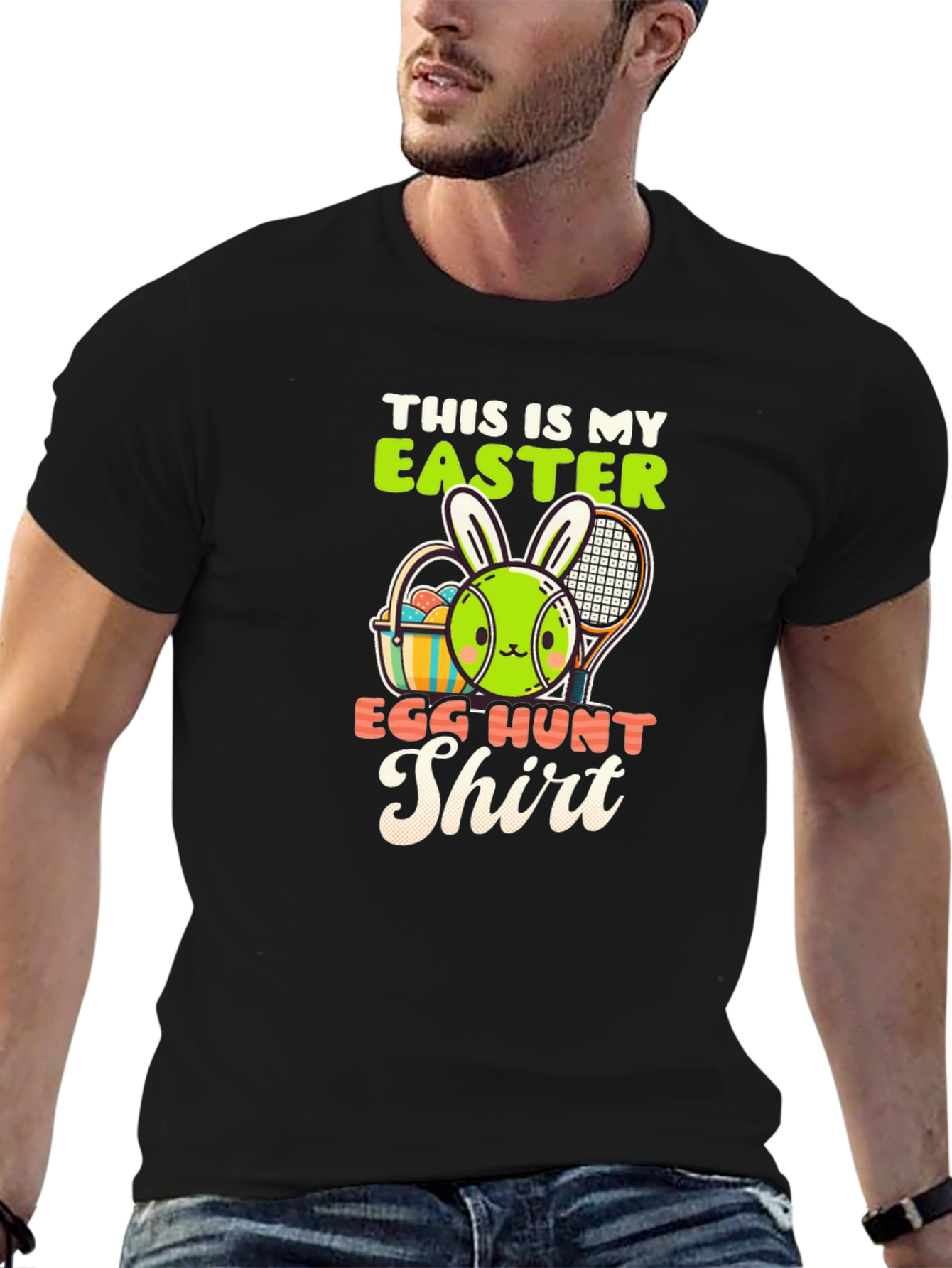 Easter Egg Hunt Shirt - Tennis Bunny