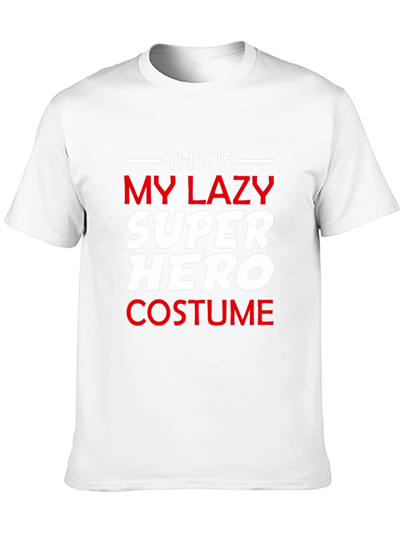 Lazy Superhero Costume T-Shirt - Mens Graphic Tee