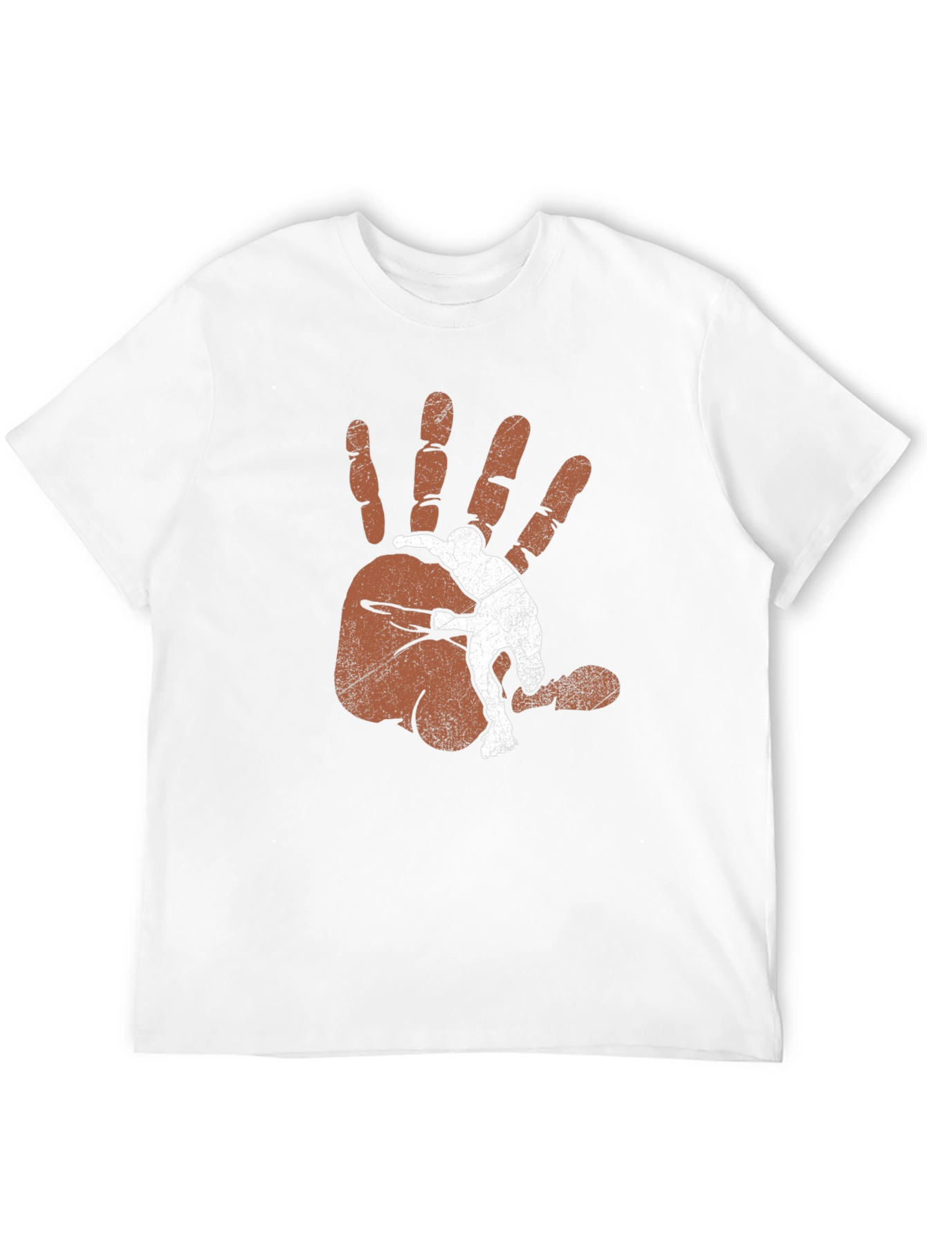 Mans Graphic Tee - Hand Print Design