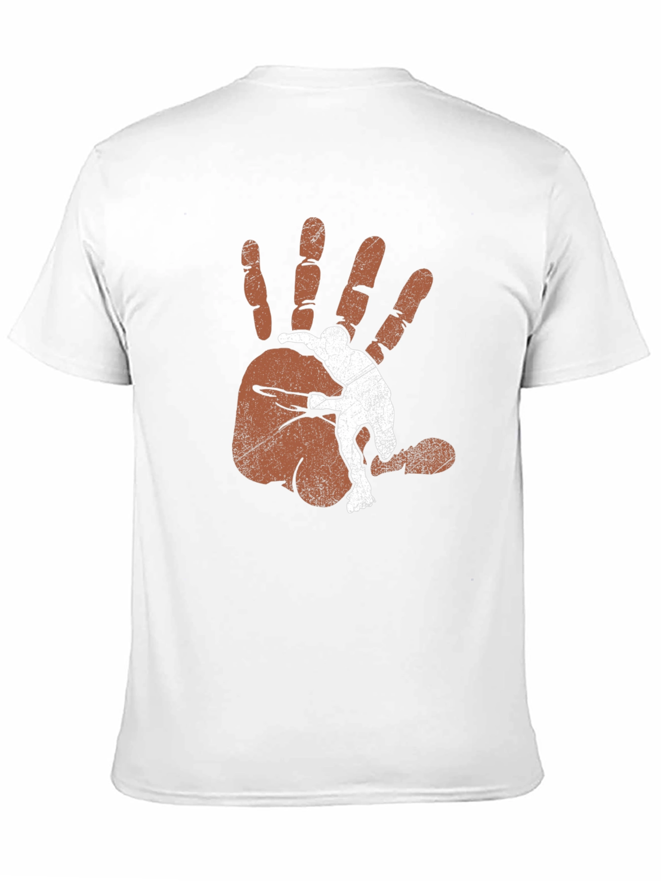 Mans Graphic Tee - Hand Print Design