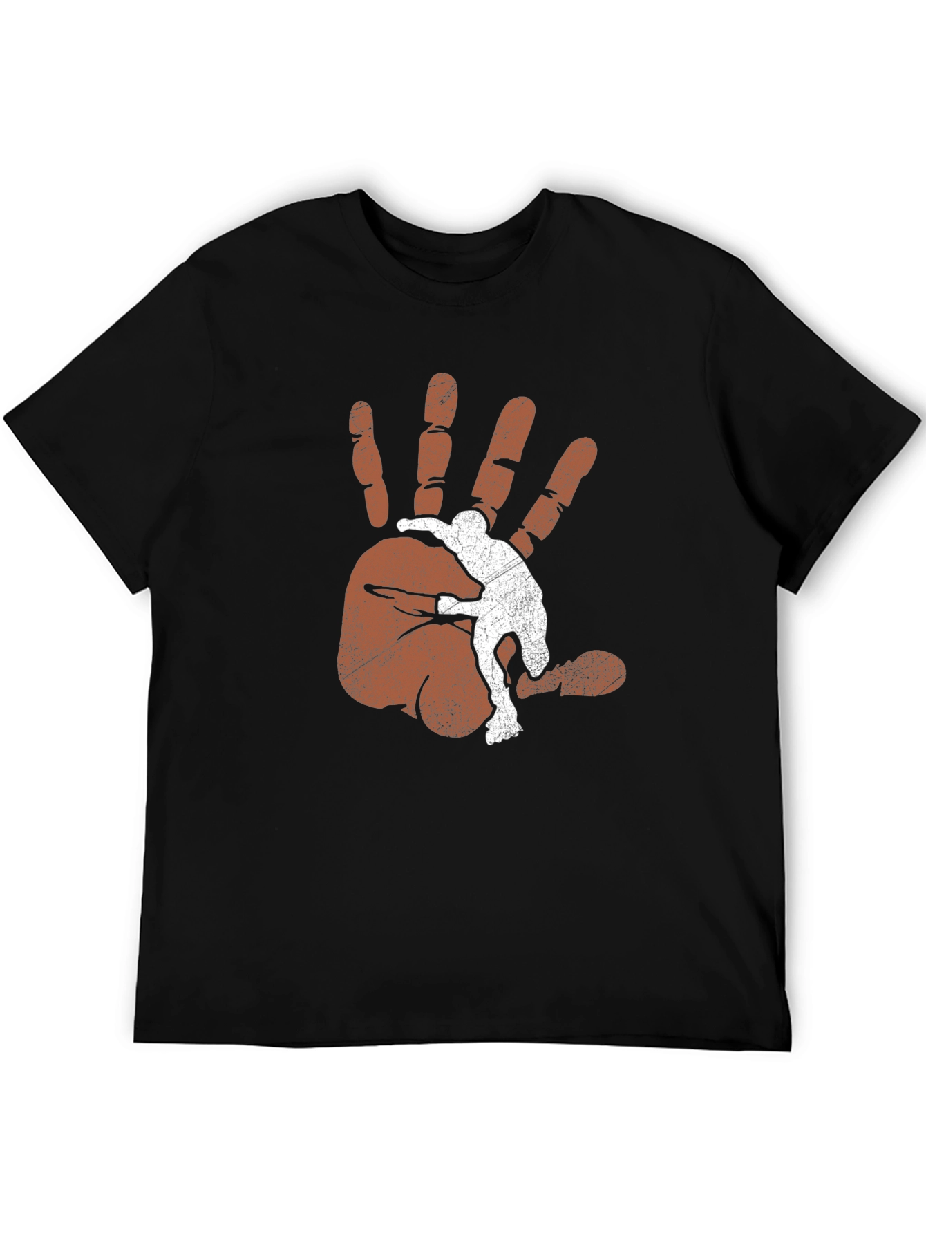 Mans Graphic Tee - Hand Print Design
