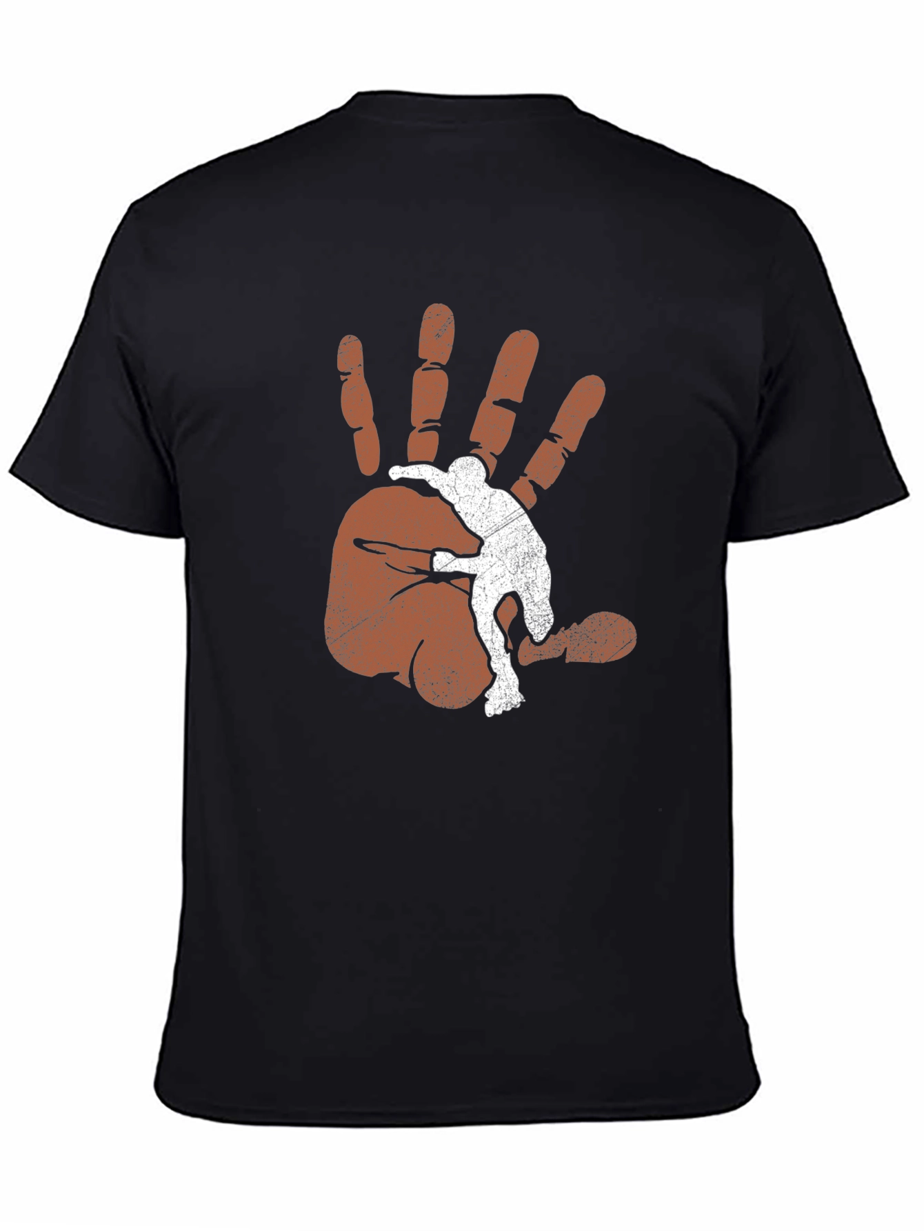 Mans Graphic Tee - Hand Print Design