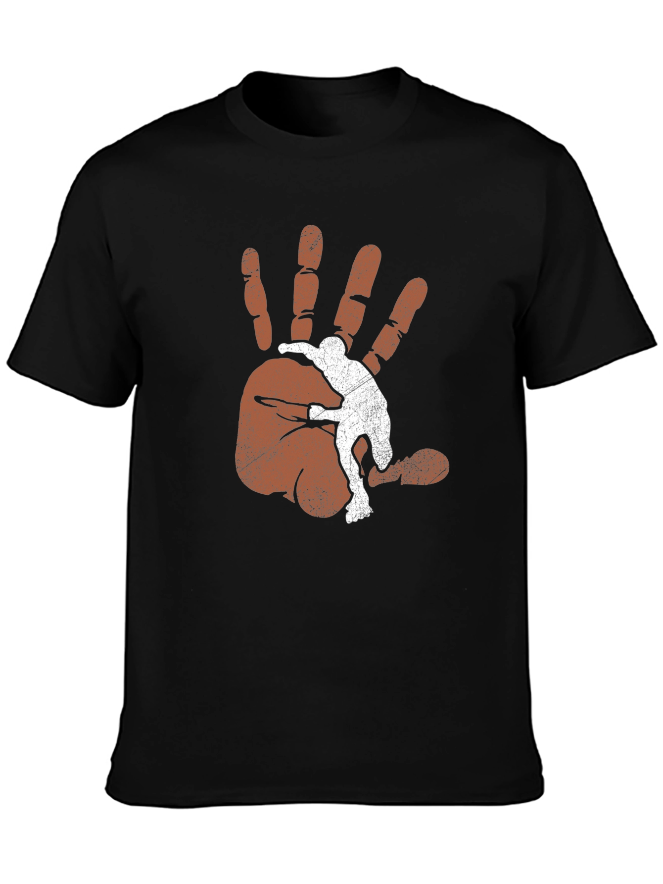 Mans Graphic Tee - Hand Print Design