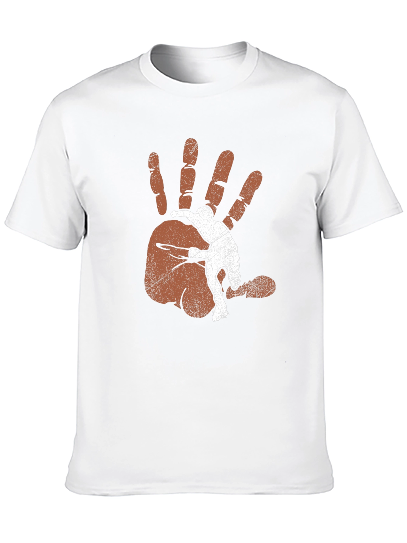 Mans Graphic Tee - Hand Print Design