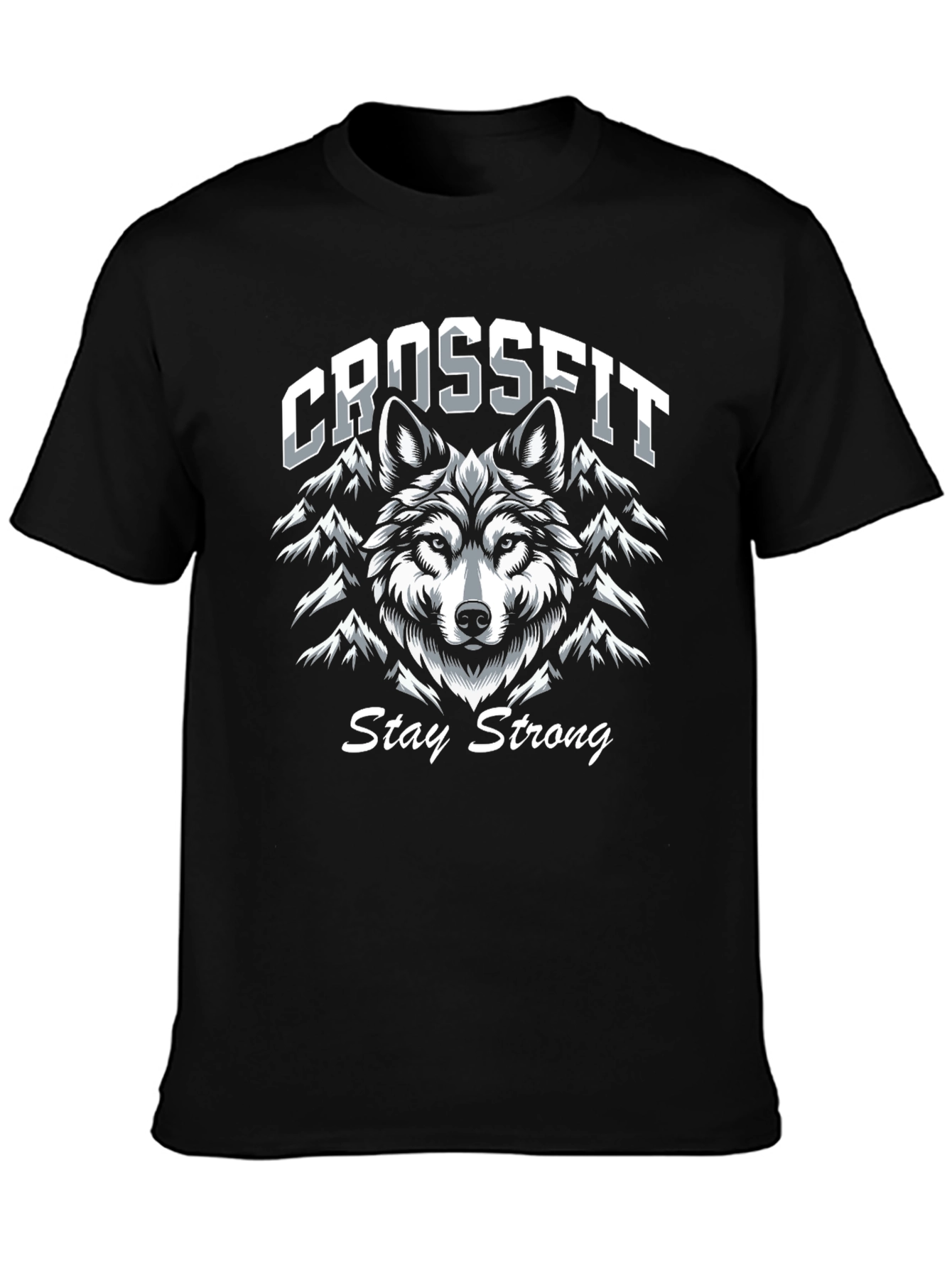 Crossfit Wolf Graphic T-Shirt - Stay Strong