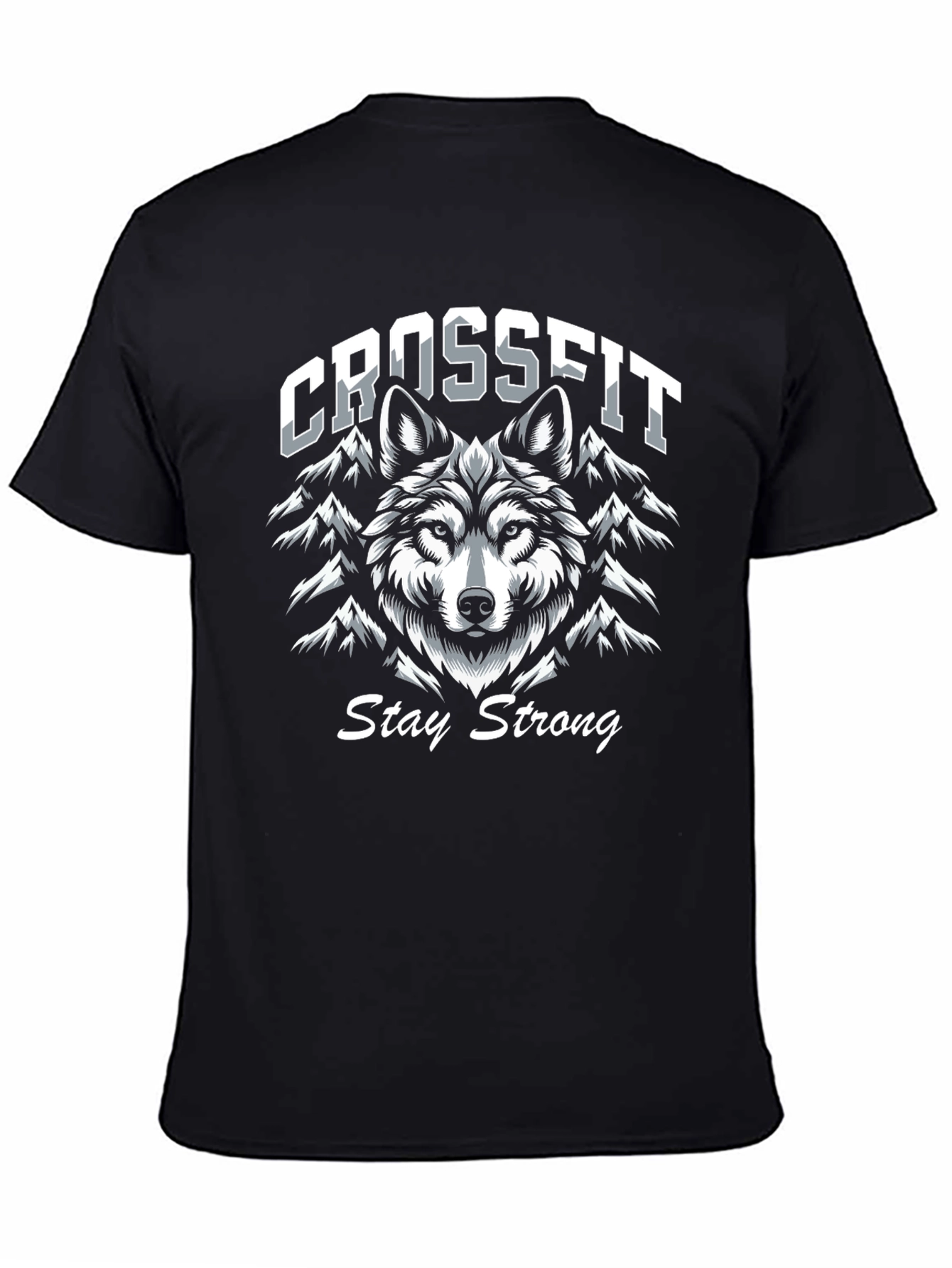 Crossfit Wolf Graphic T-Shirt - Stay Strong