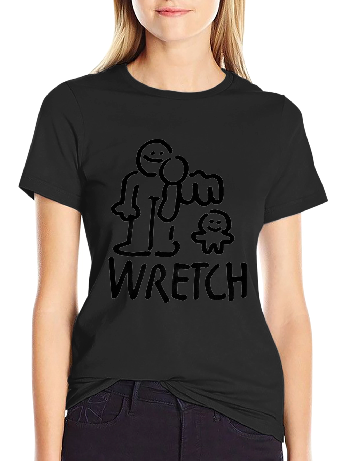 WRETCH Black Graphic Tee