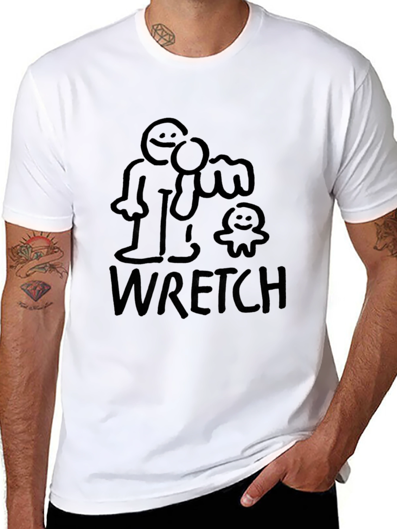 WRETCH Black Graphic Tee