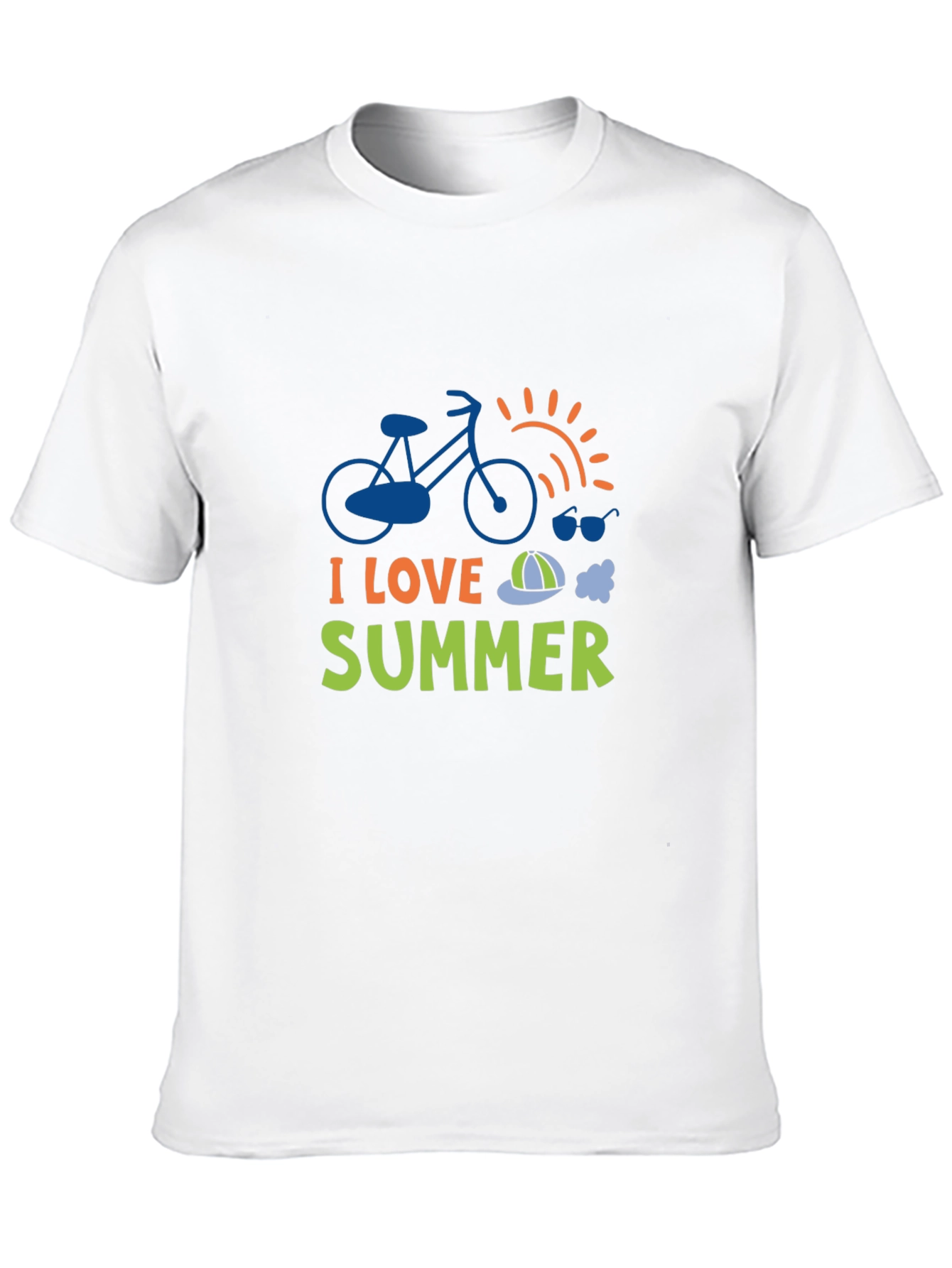 I Love Summer T-Shirt - Black Cotton Blend