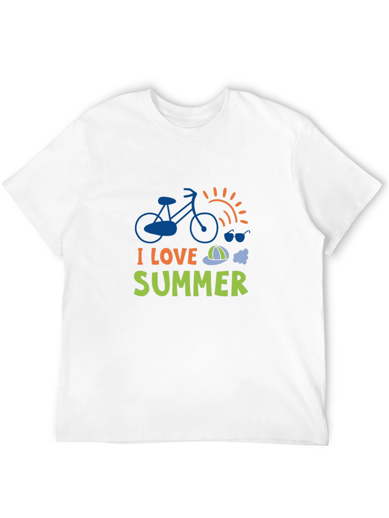 I Love Summer T-Shirt - Black Cotton Blend