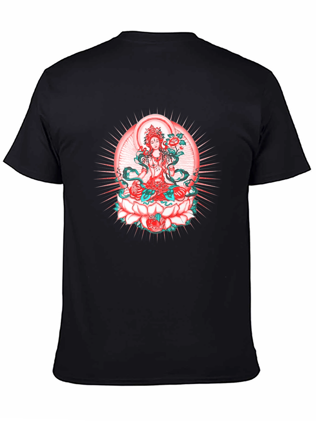 Lotus Goddess Graphic Tee - Black