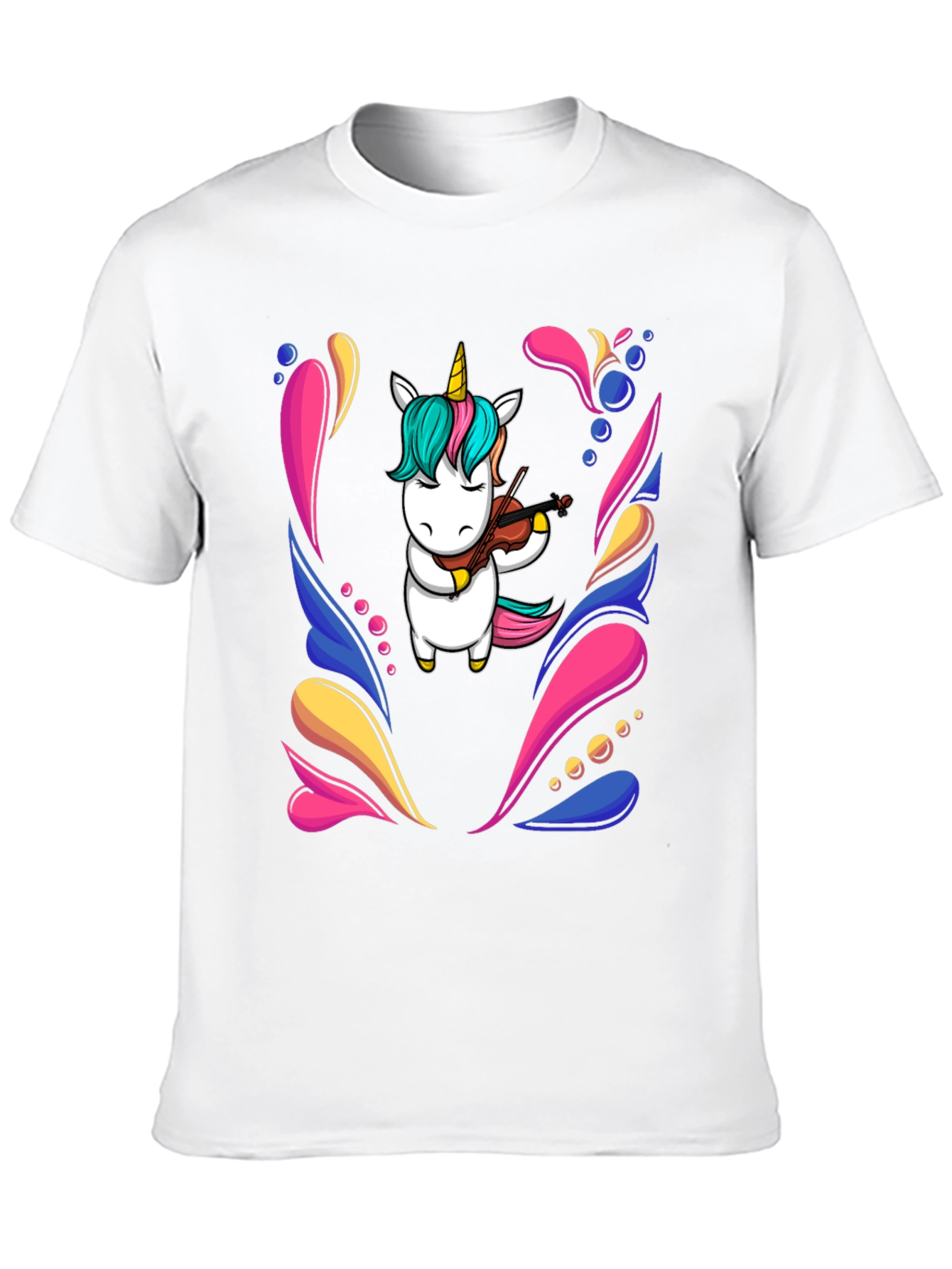 Unicorn Violinist Black T-Shirt