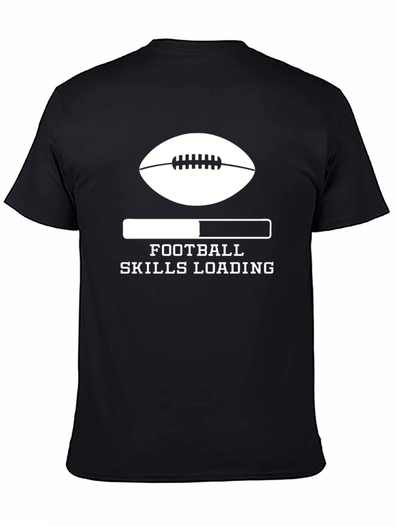 Football Skills Loading T-Shirt - Black Graphic Tee