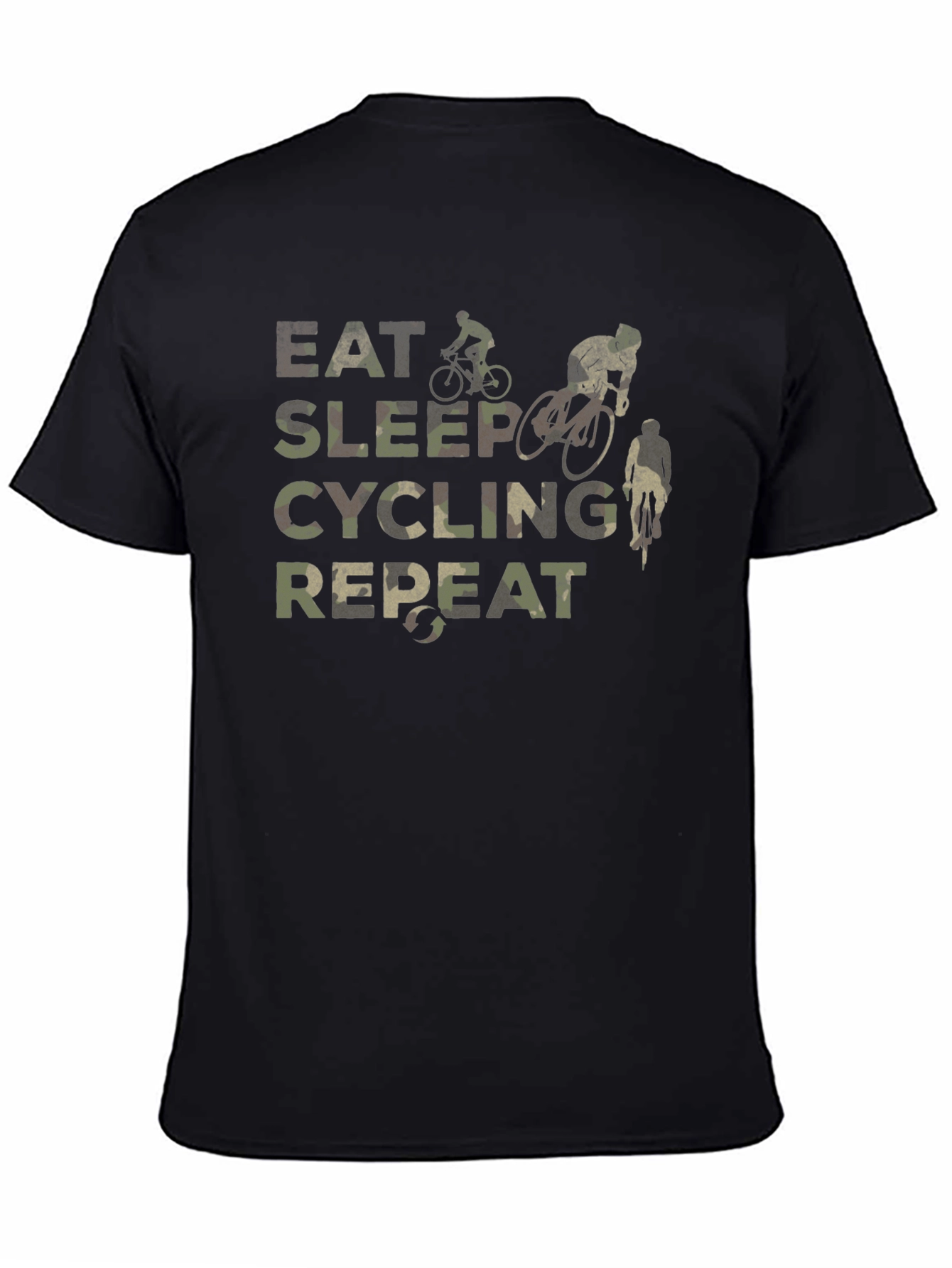Eat Sleep Cycling Repeat Camo T-Shirt