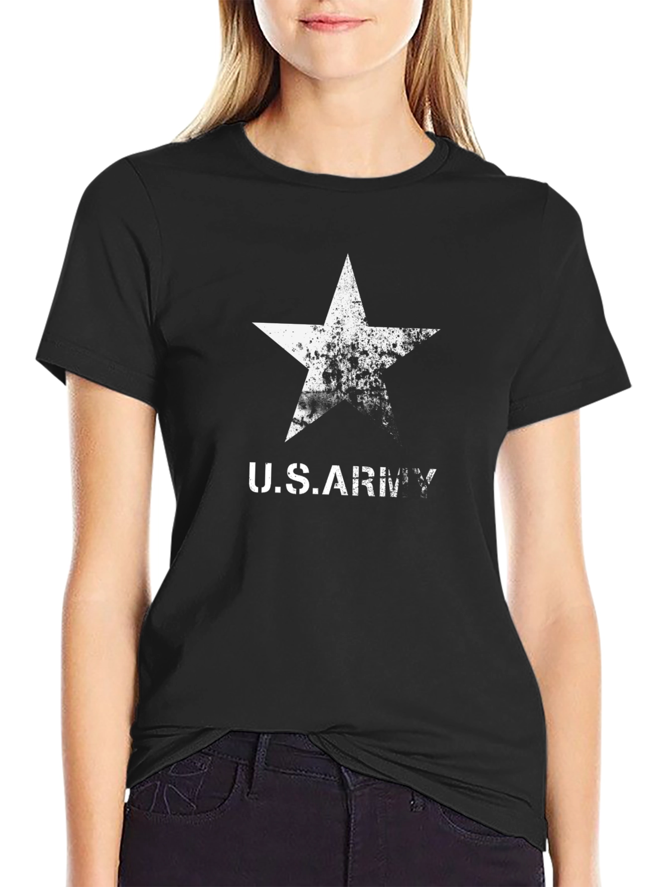 US Army Star Graphic Print T-Shirt