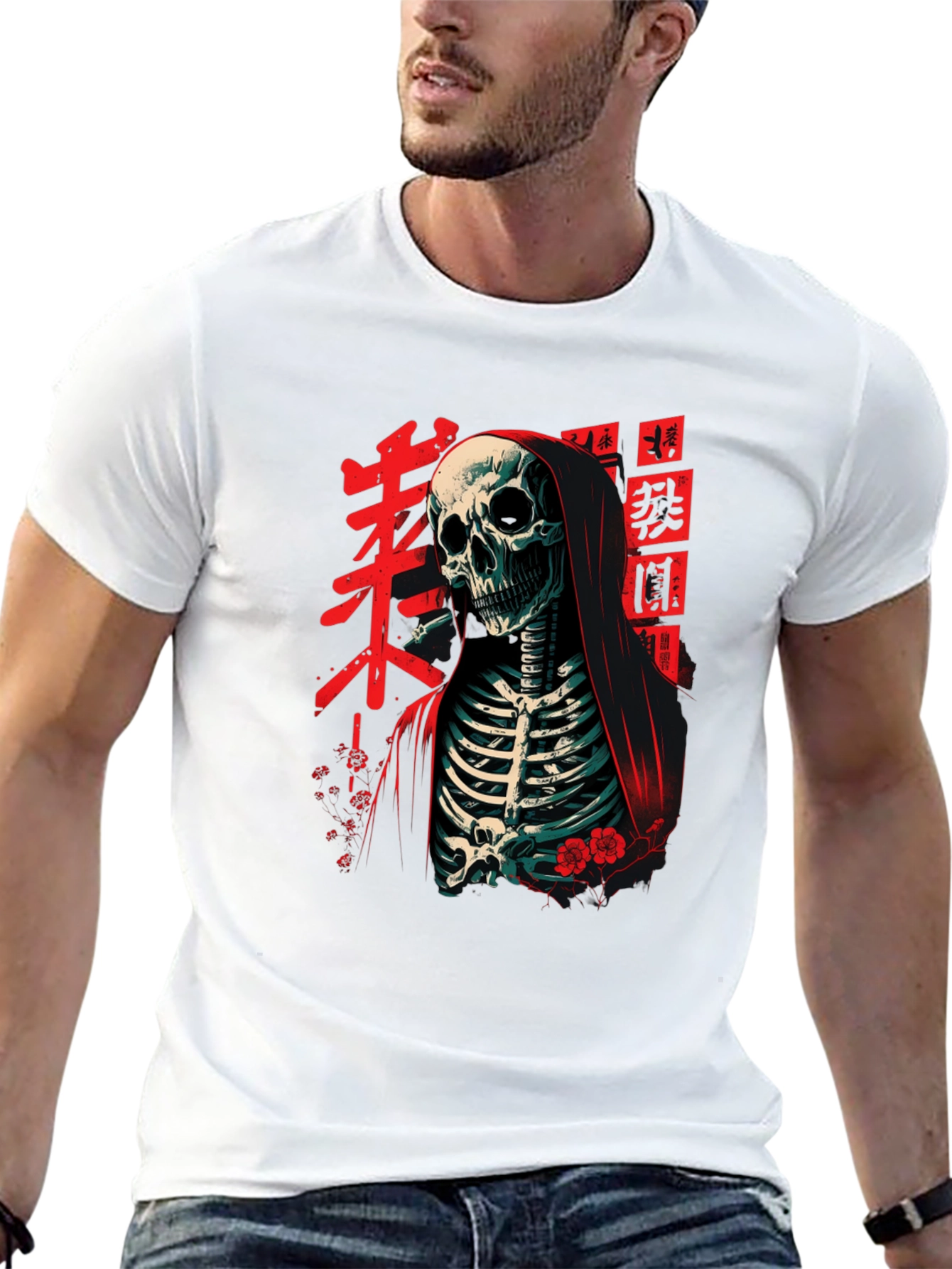 Grim Reaper Tee - Japanese Skeleton Graphic T-Shirt