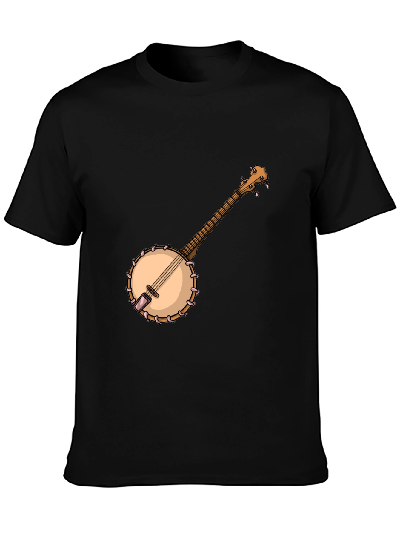 Banjo Graphic Tee - Black Cotton T-Shirt