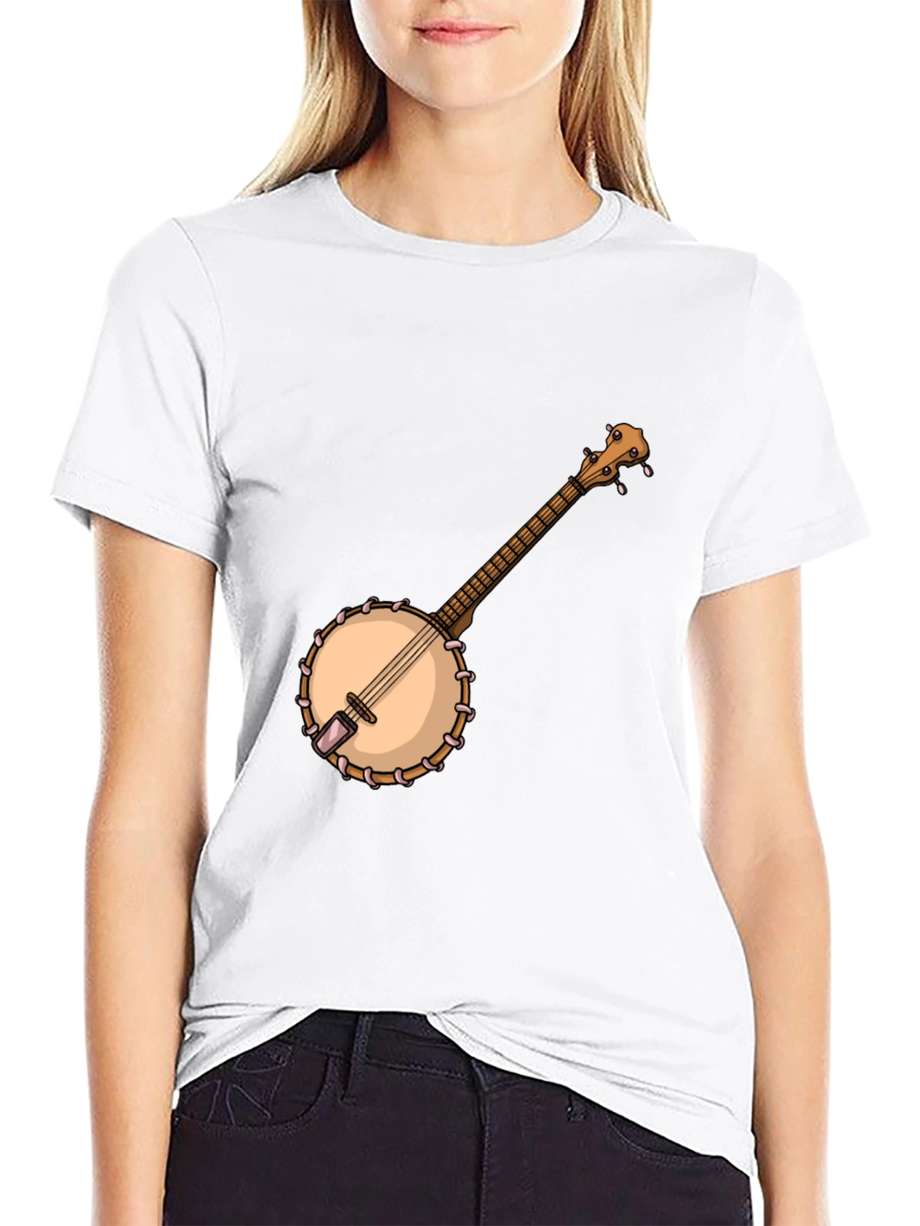Banjo Graphic Tee - Black Cotton T-Shirt