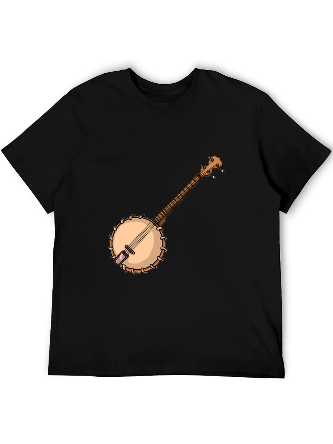 Banjo Graphic Tee - Black Cotton T-Shirt