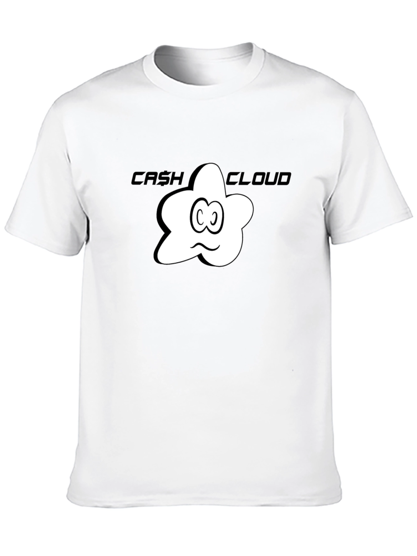 Cash Cloud Graphic Tee - Black Cotton T-Shirt