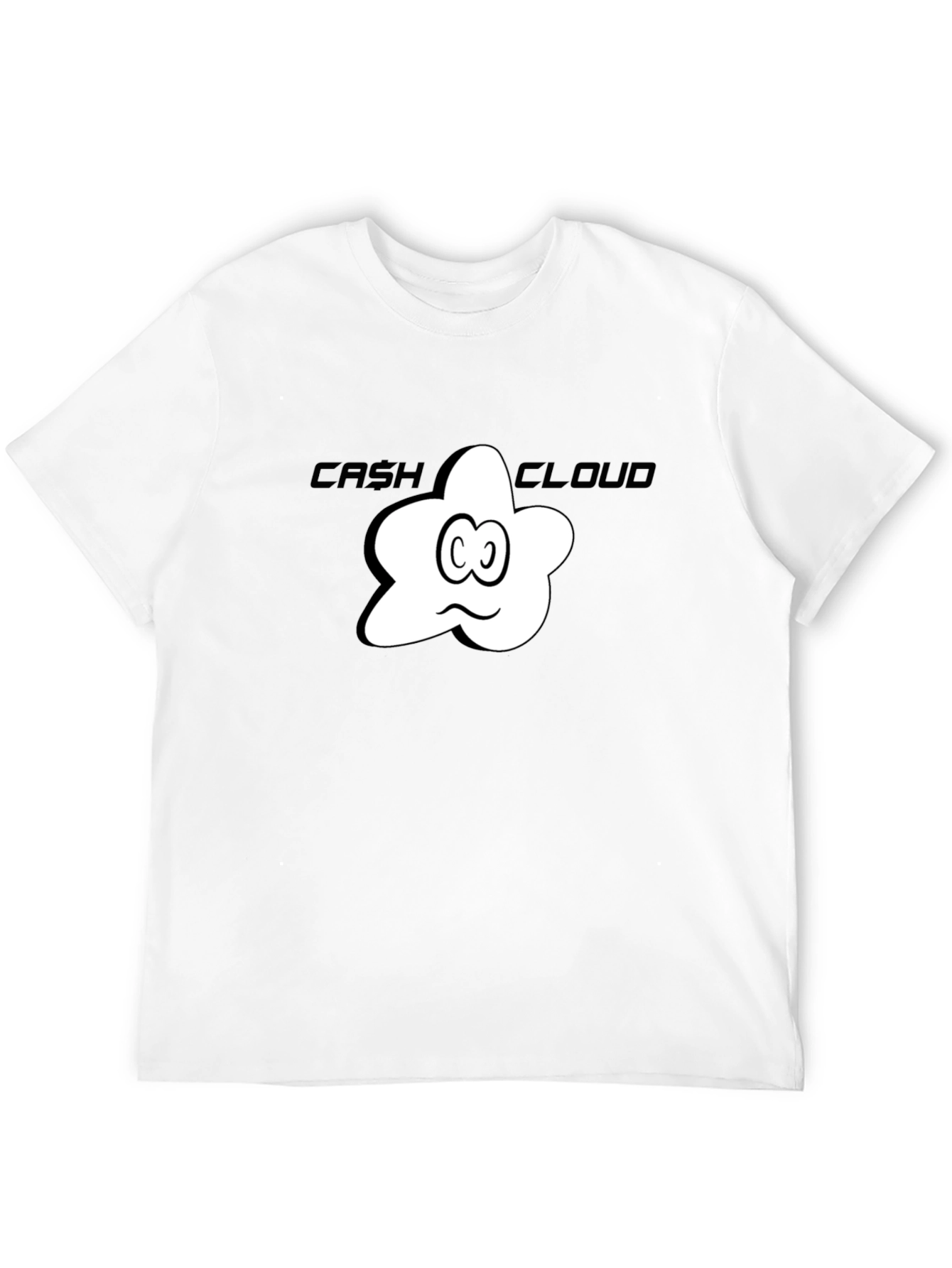 Cash Cloud Graphic Tee - Black Cotton T-Shirt