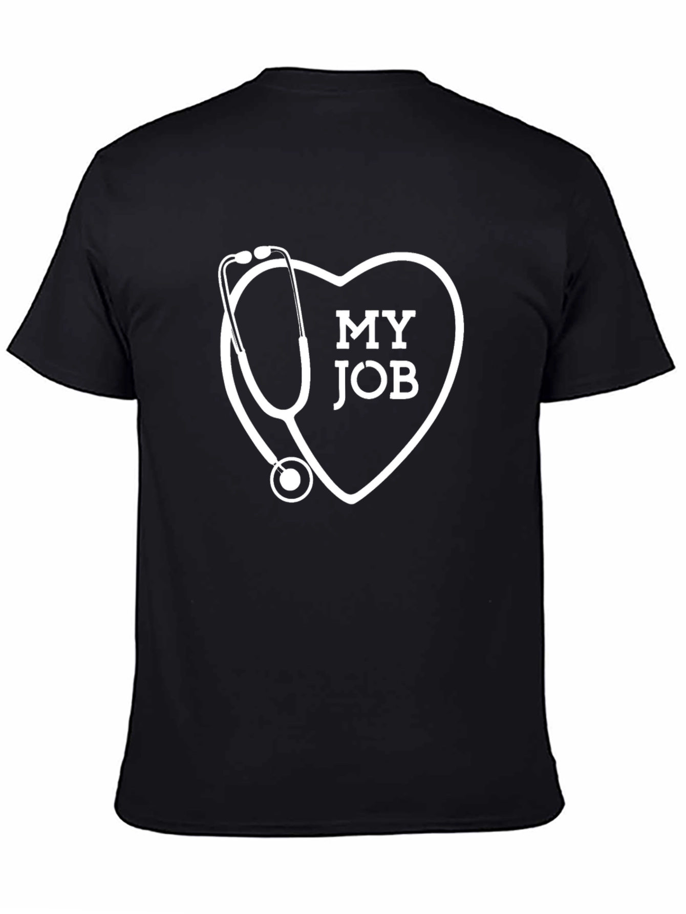 My Job Stethoscope Heart Graphic Tee