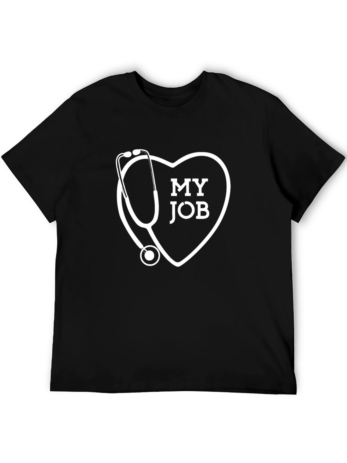 My Job Stethoscope Heart Graphic Tee