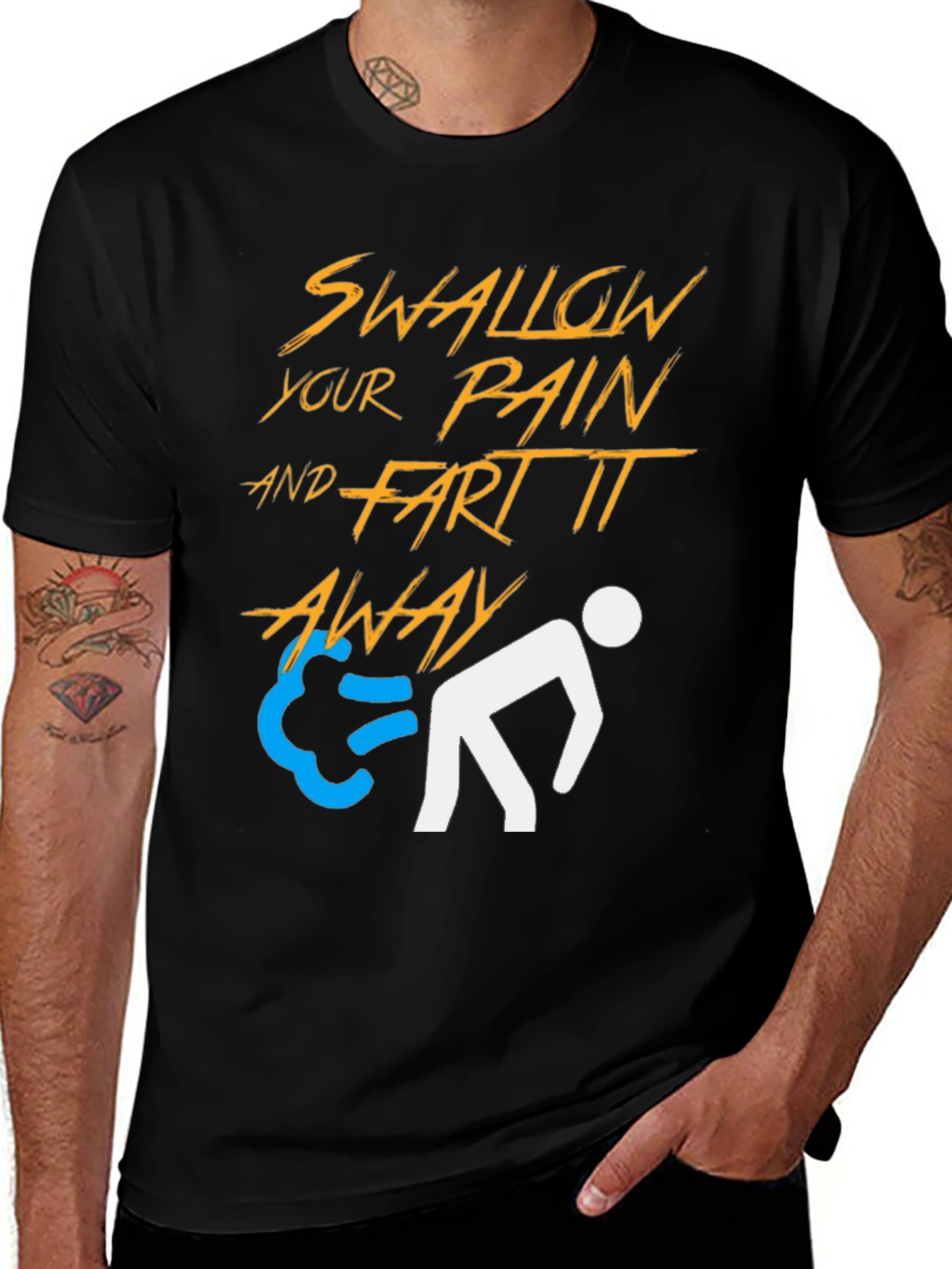 Swallow Pain & Fart It Away Graphic Tee