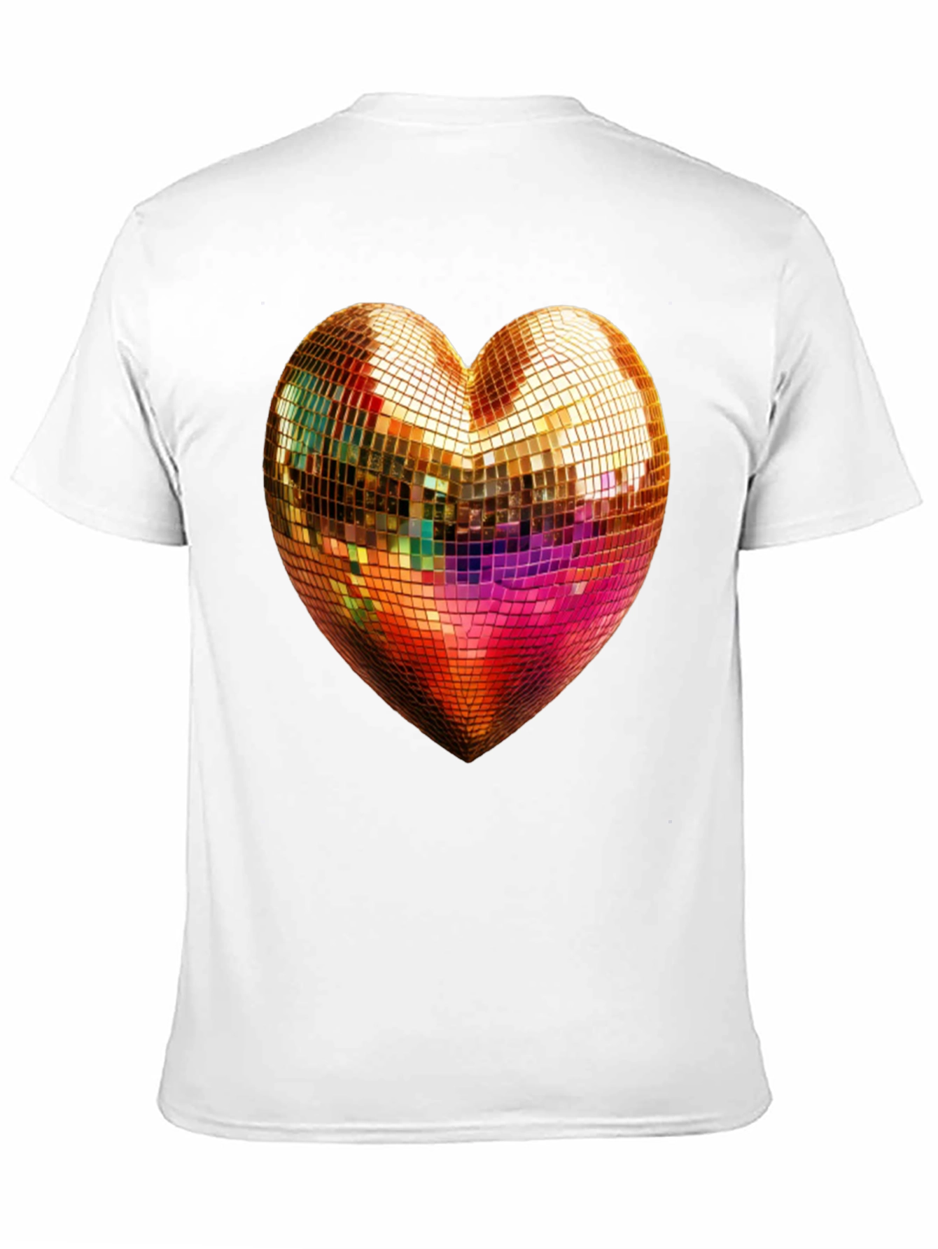 Disco Heart Graphic T-Shirt - Mens Black Tee