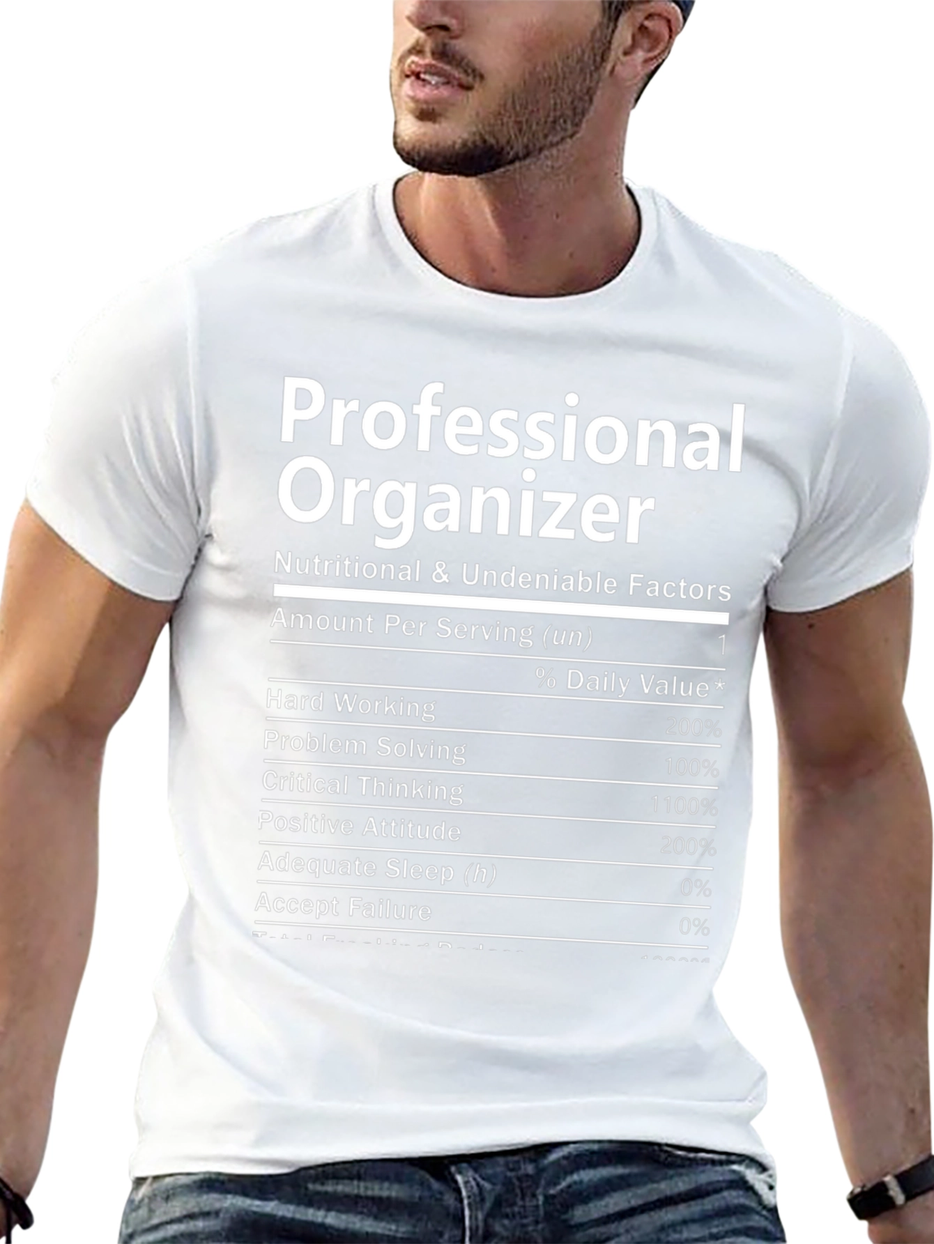 Professional Organizer Nutrition Facts T-Shirt