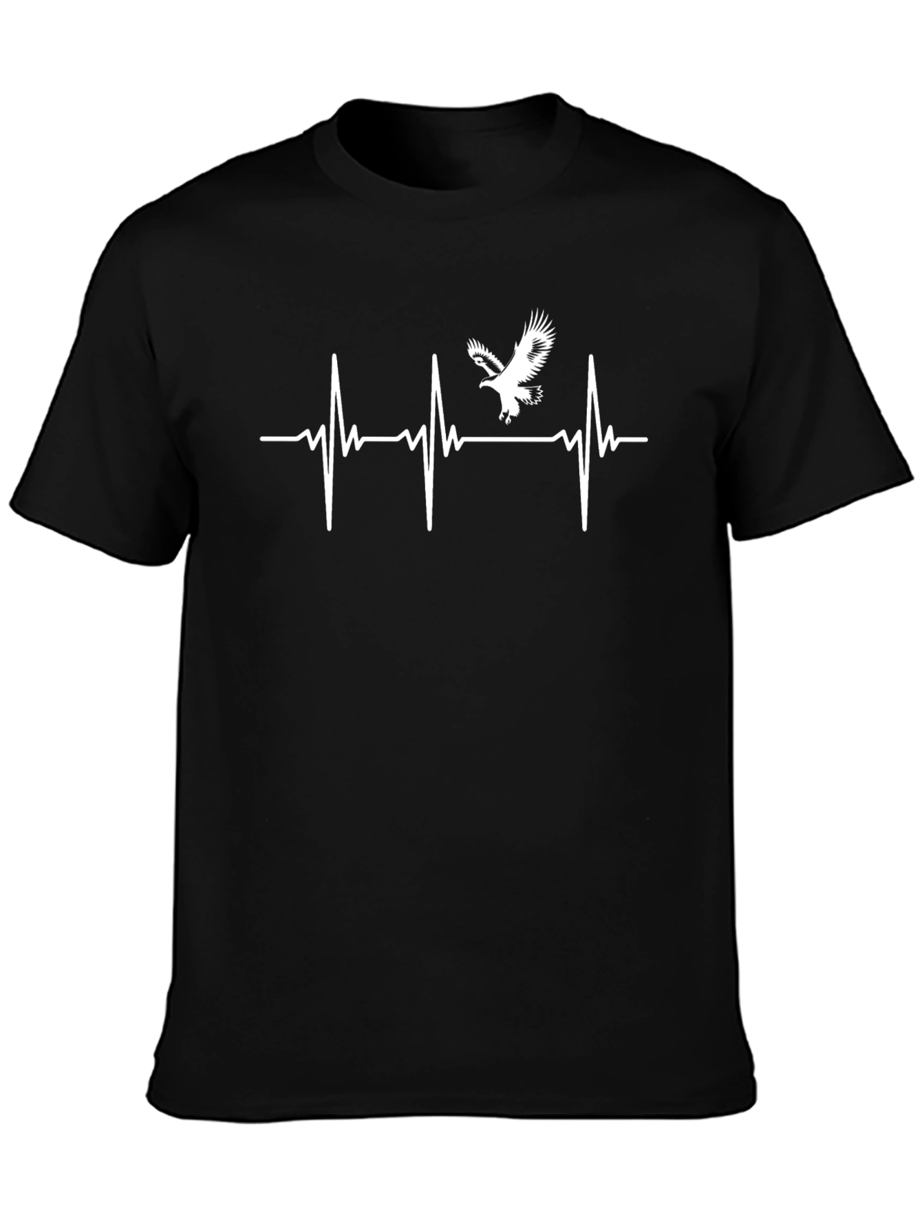Eagle Heartbeat Graphic Tee - Black