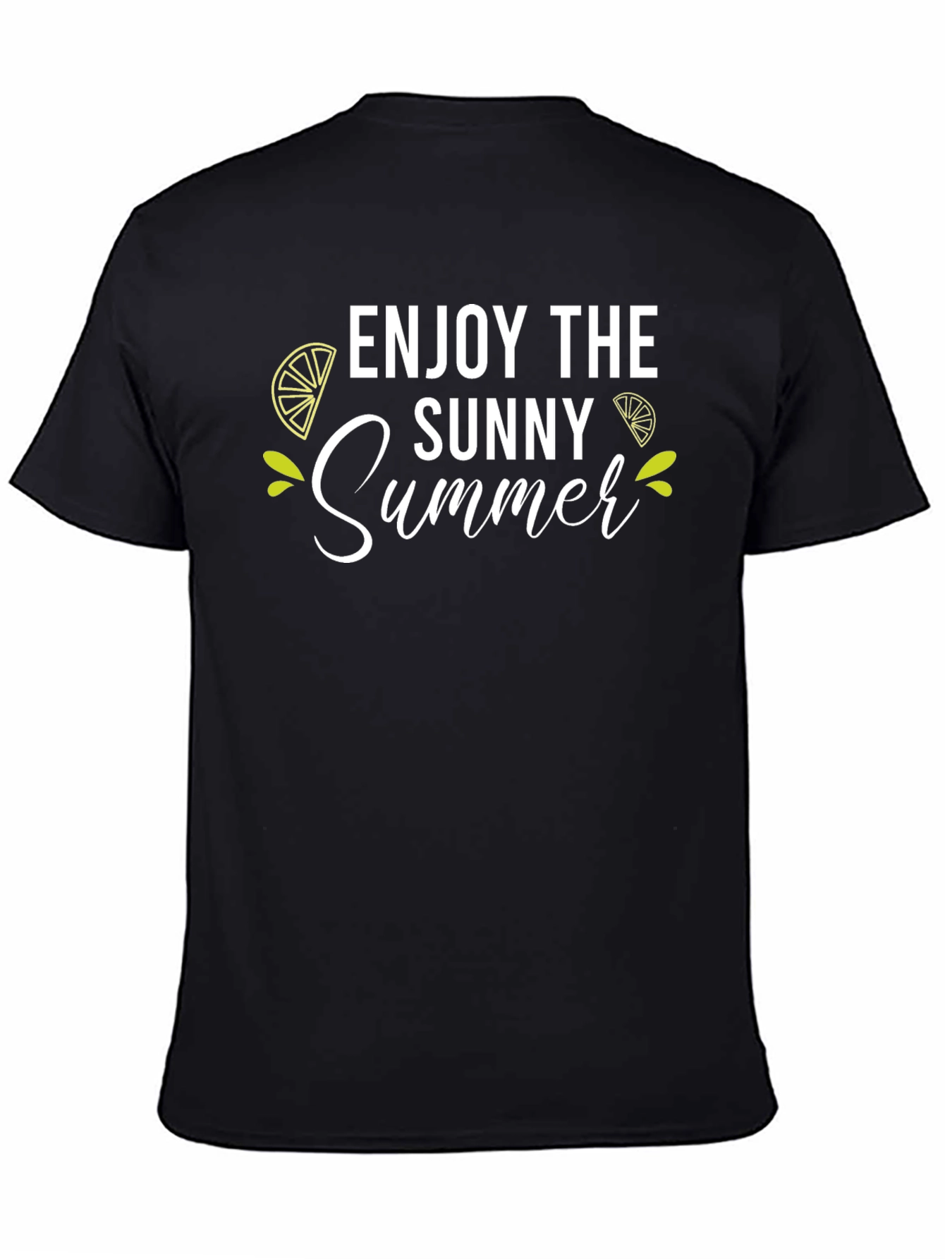 Enjoy the Sunny Summer Black T-Shirt