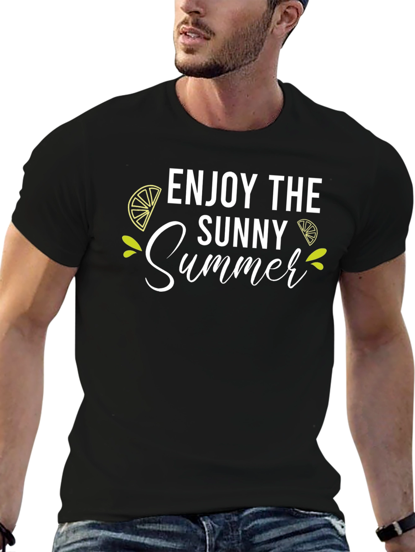 Enjoy the Sunny Summer Black T-Shirt