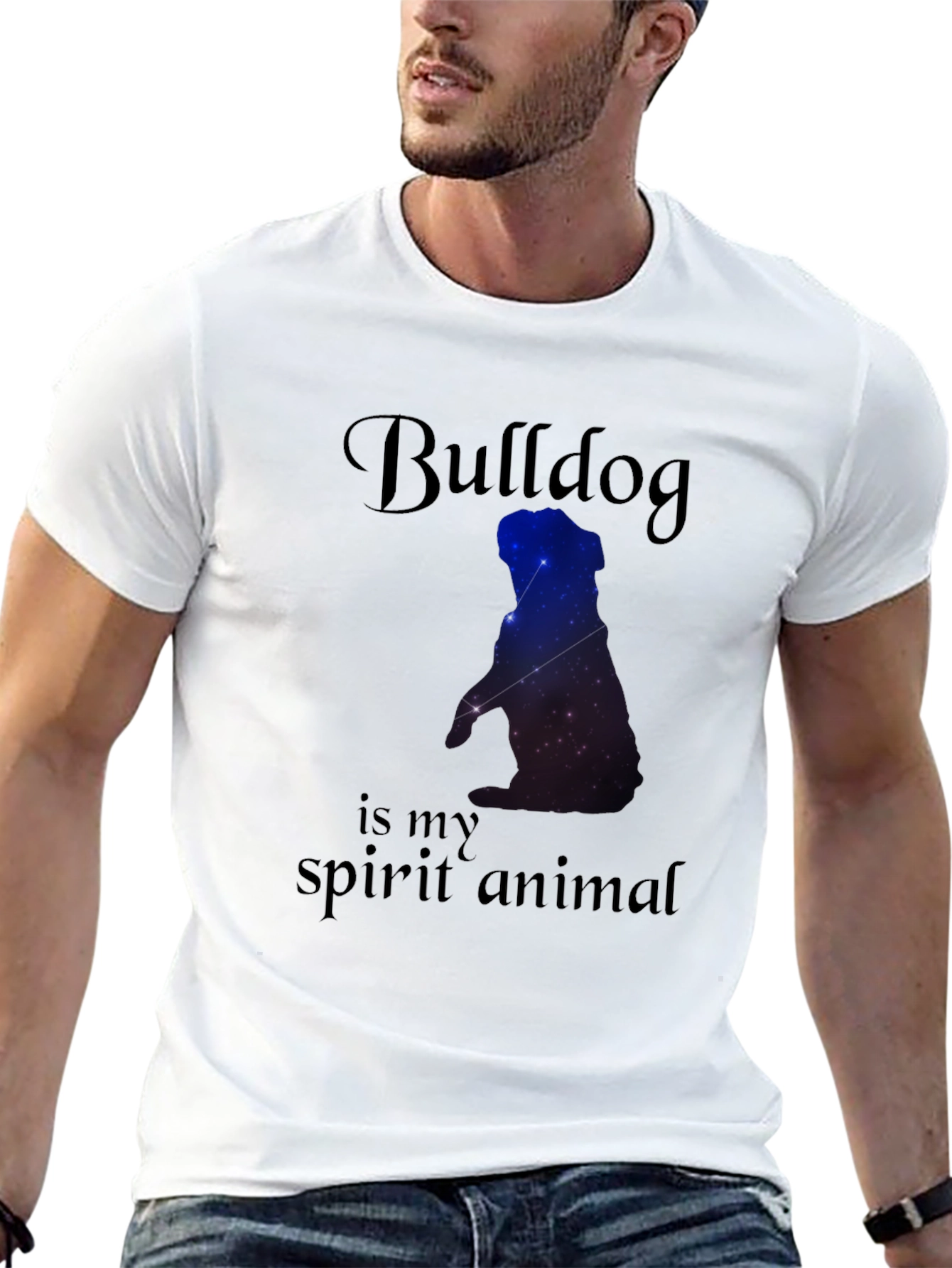 Bulldog Spirit Animal Black T-Shirt