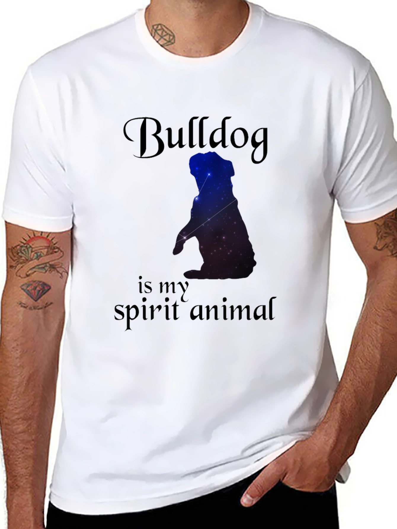 Bulldog Spirit Animal Black T-Shirt