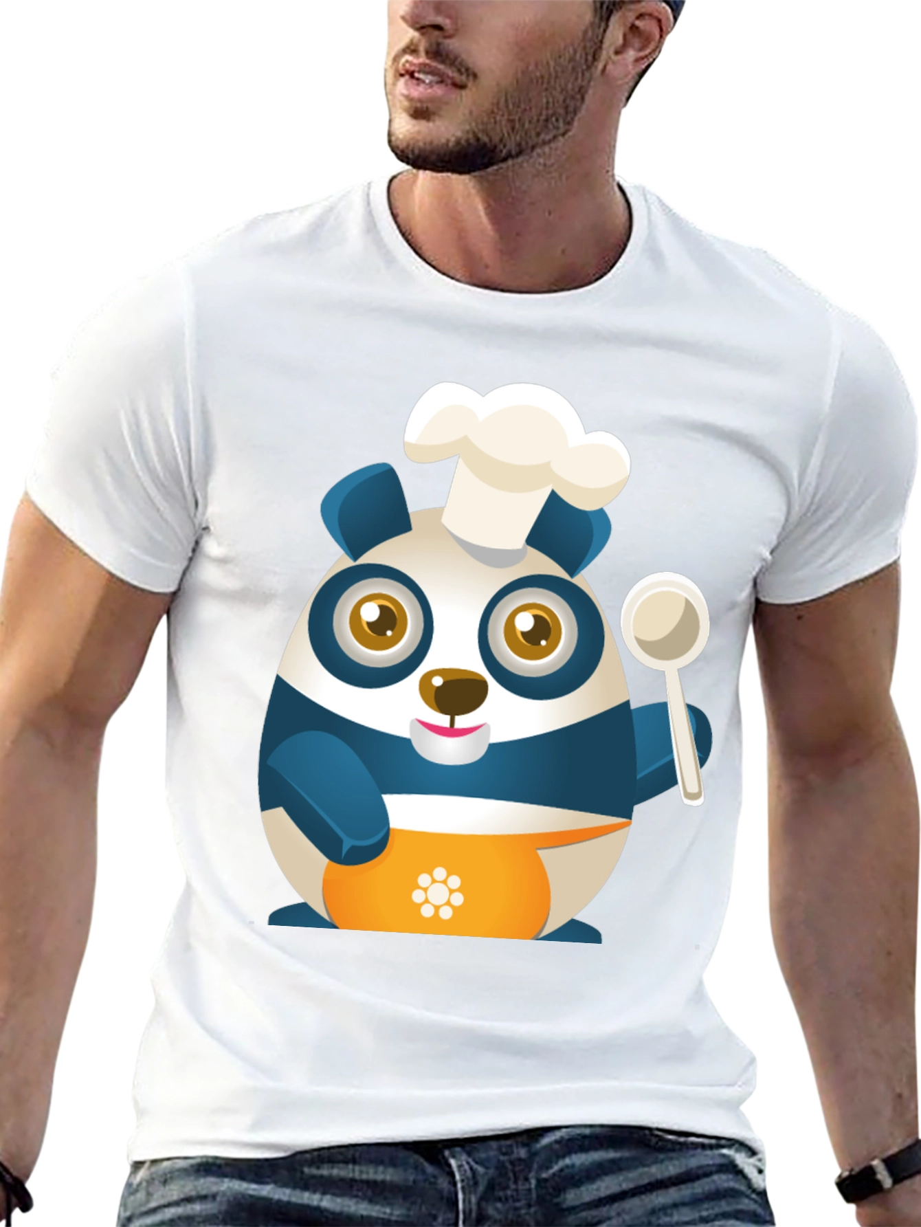 Chef Panda Black T-Shirt - Cute and Funny